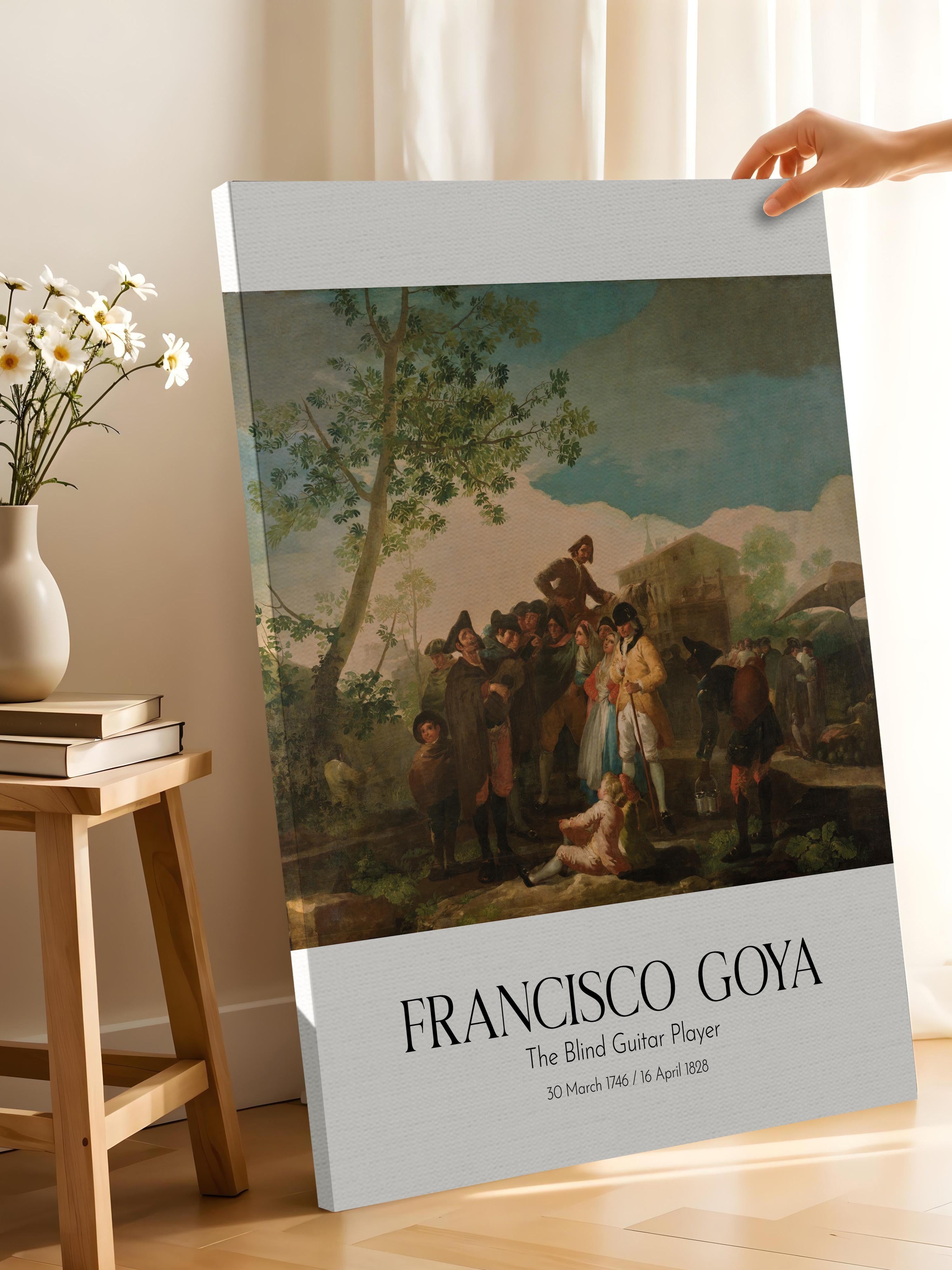 Francisco Goya - The Blind Guitar Player, Kanvas Tablo, Sanat Serisi NO:111865