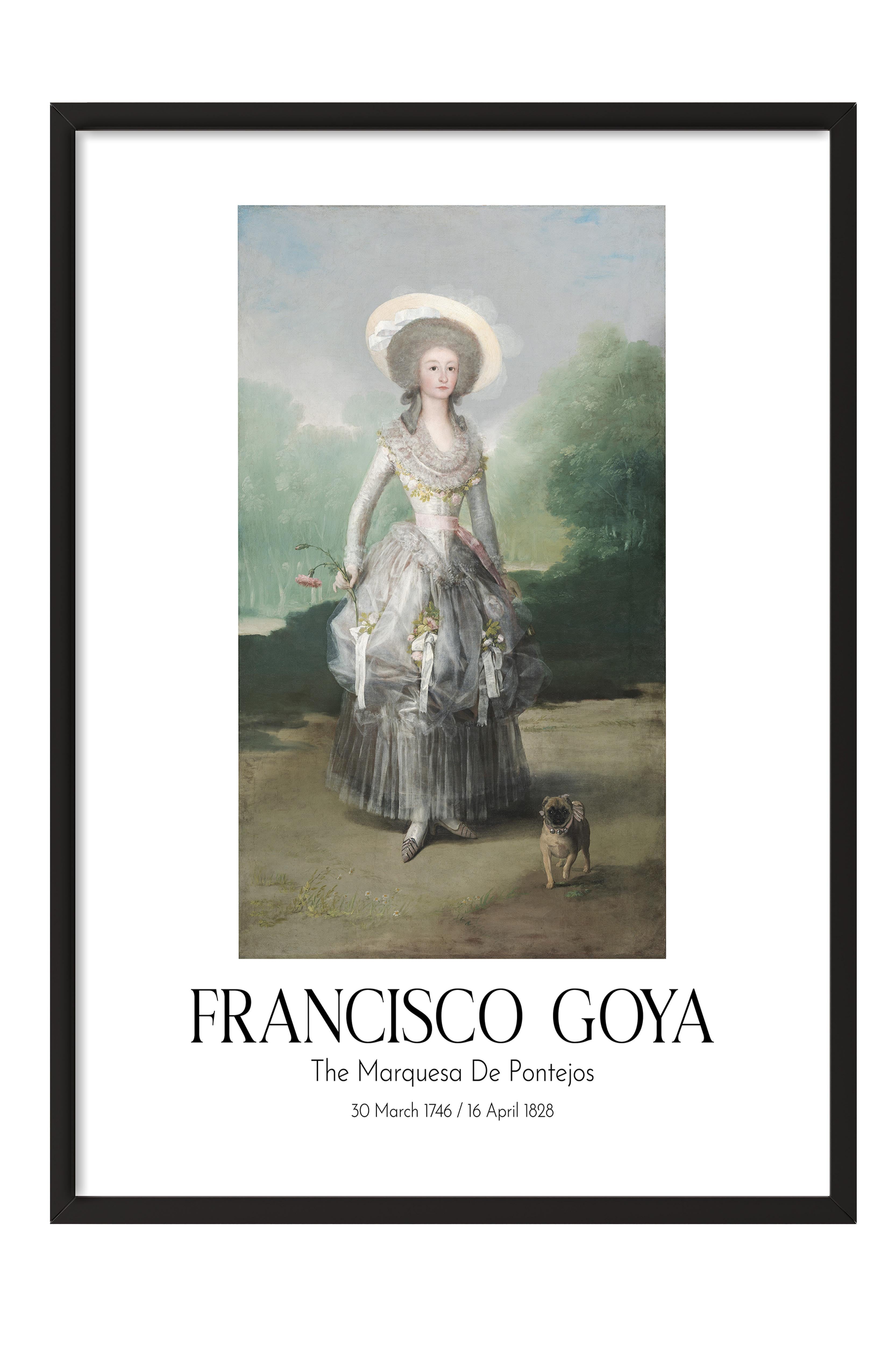 Francisco Goya - The Marquesa De Pontejos, Siyah Çerçeveli Tablo, Sanat Serisi NO:111867