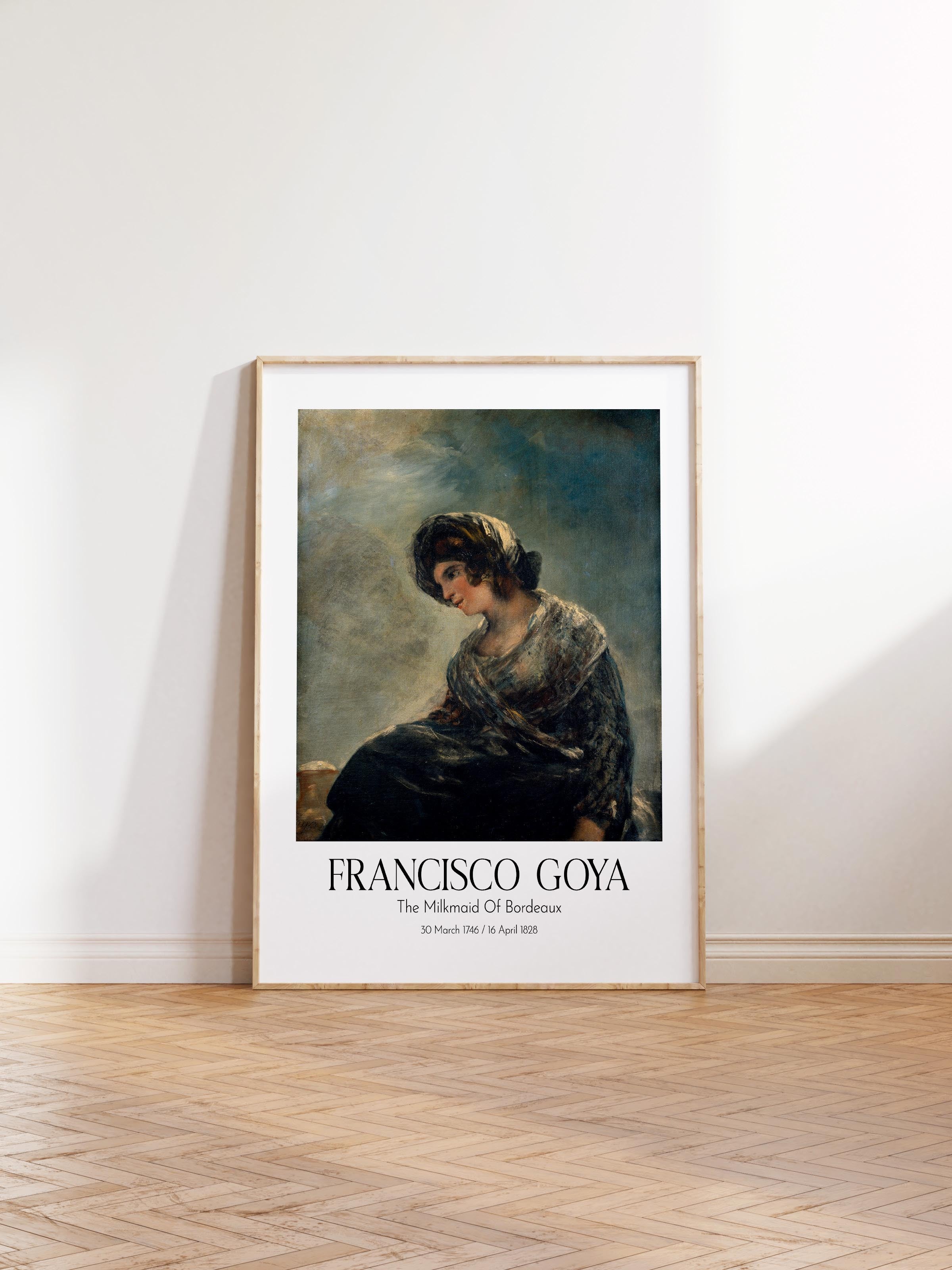 Francisco Goya - The Milkmaid Of Bordeaux, Ahşap Çerçeveli Tablo, Sanat Serisi NO:111868