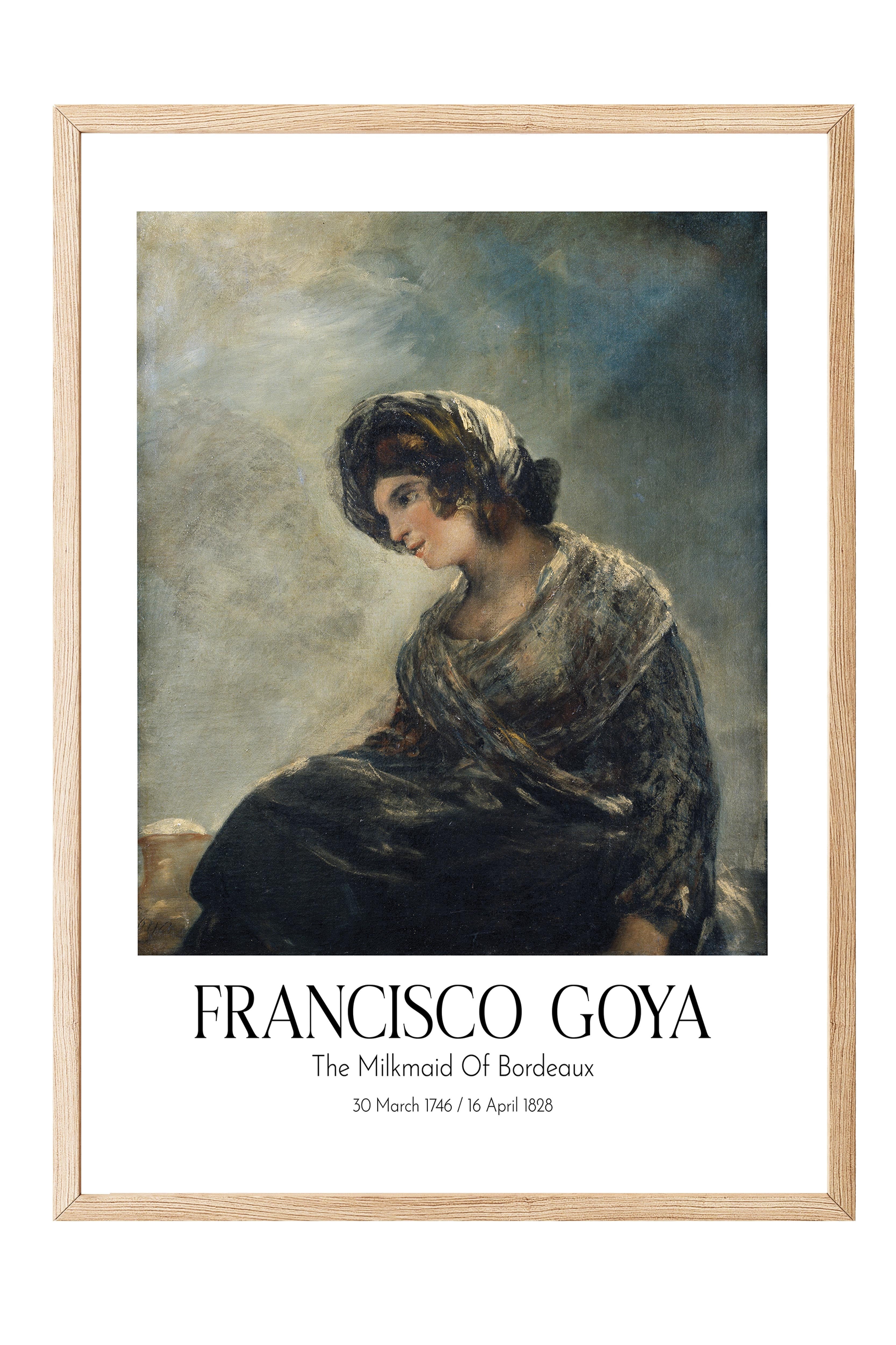 Francisco Goya - The Milkmaid Of Bordeaux, Ahşap Çerçeveli Tablo, Sanat Serisi NO:111868