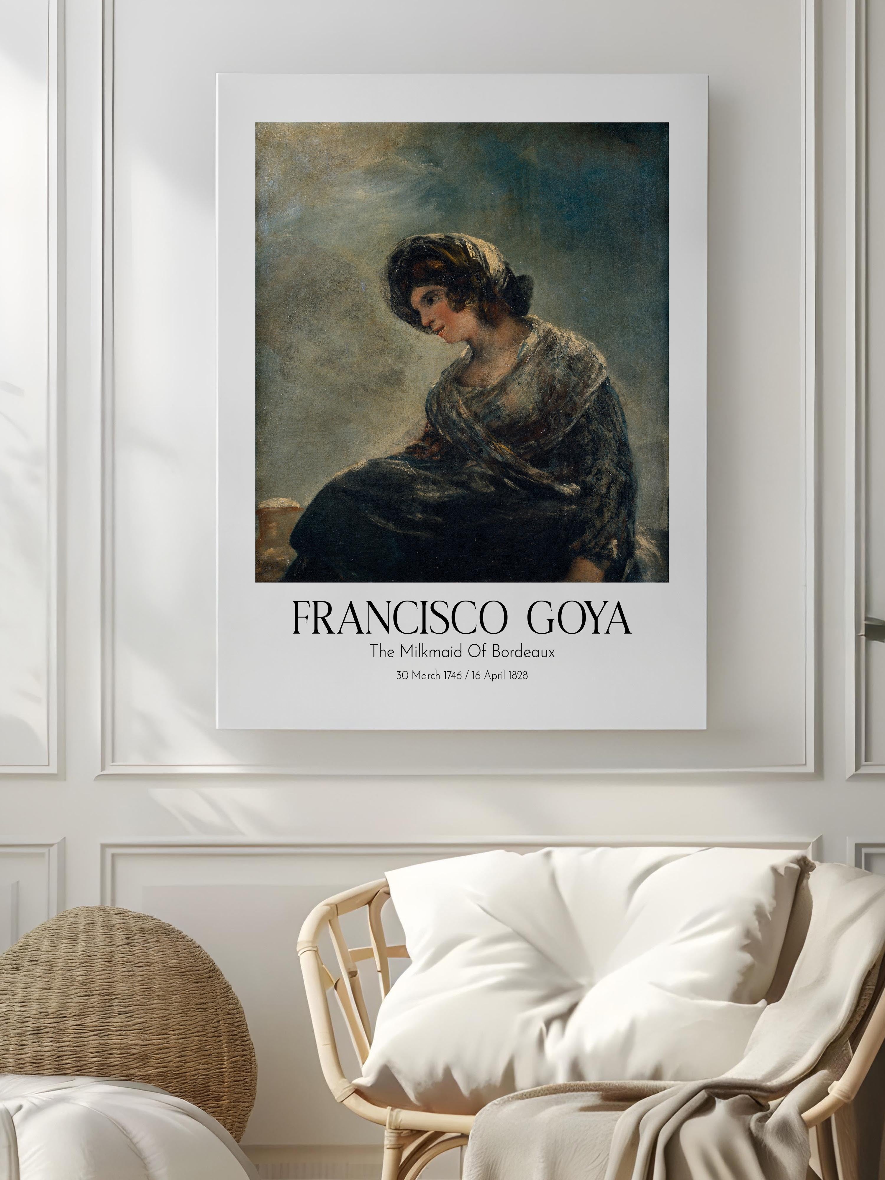 Francisco Goya - The Milkmaid Of Bordeaux, Kanvas Tablo, Sanat Serisi NO:111868