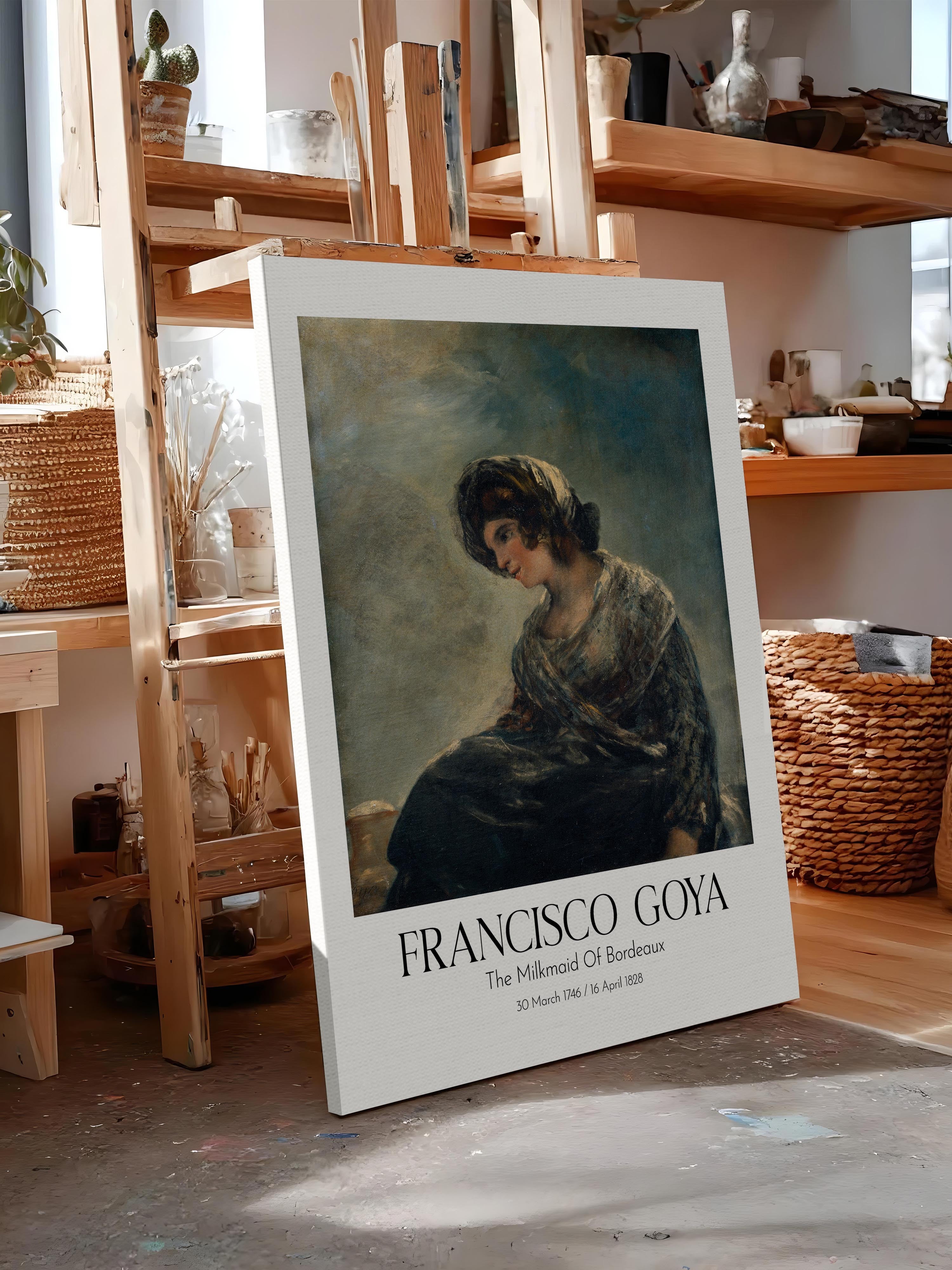Francisco Goya - The Milkmaid Of Bordeaux, Kanvas Tablo, Sanat Serisi NO:111868