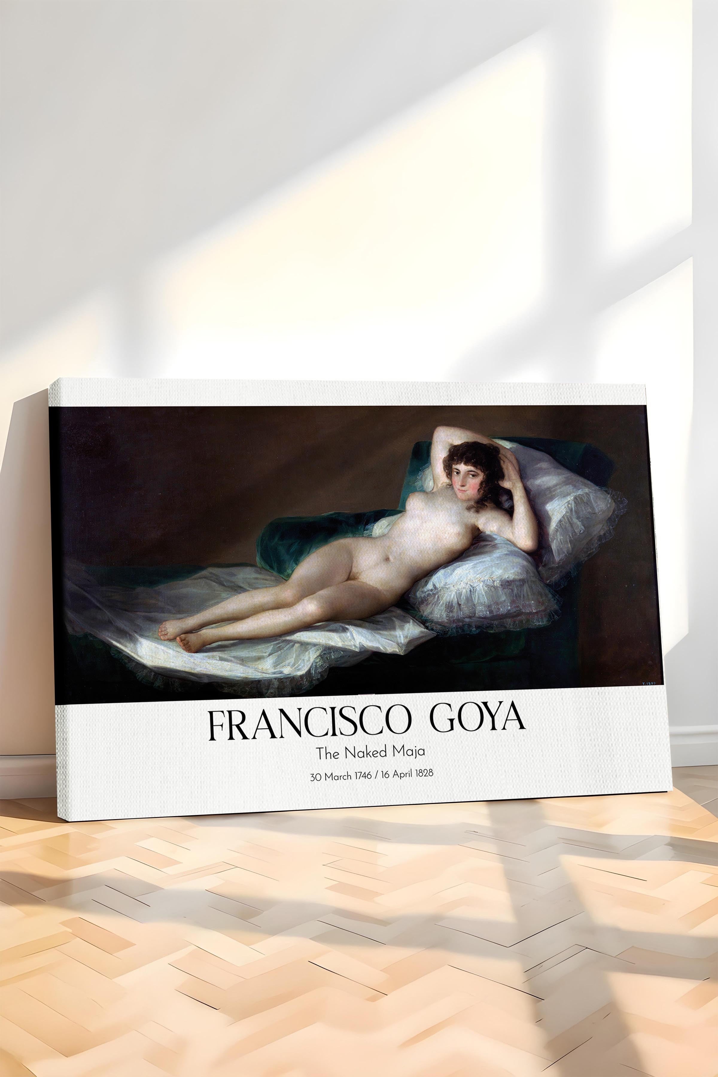 Francisco Goya - The Naked Maja, Kanvas Tablo, Sanat Serisi NO:111881