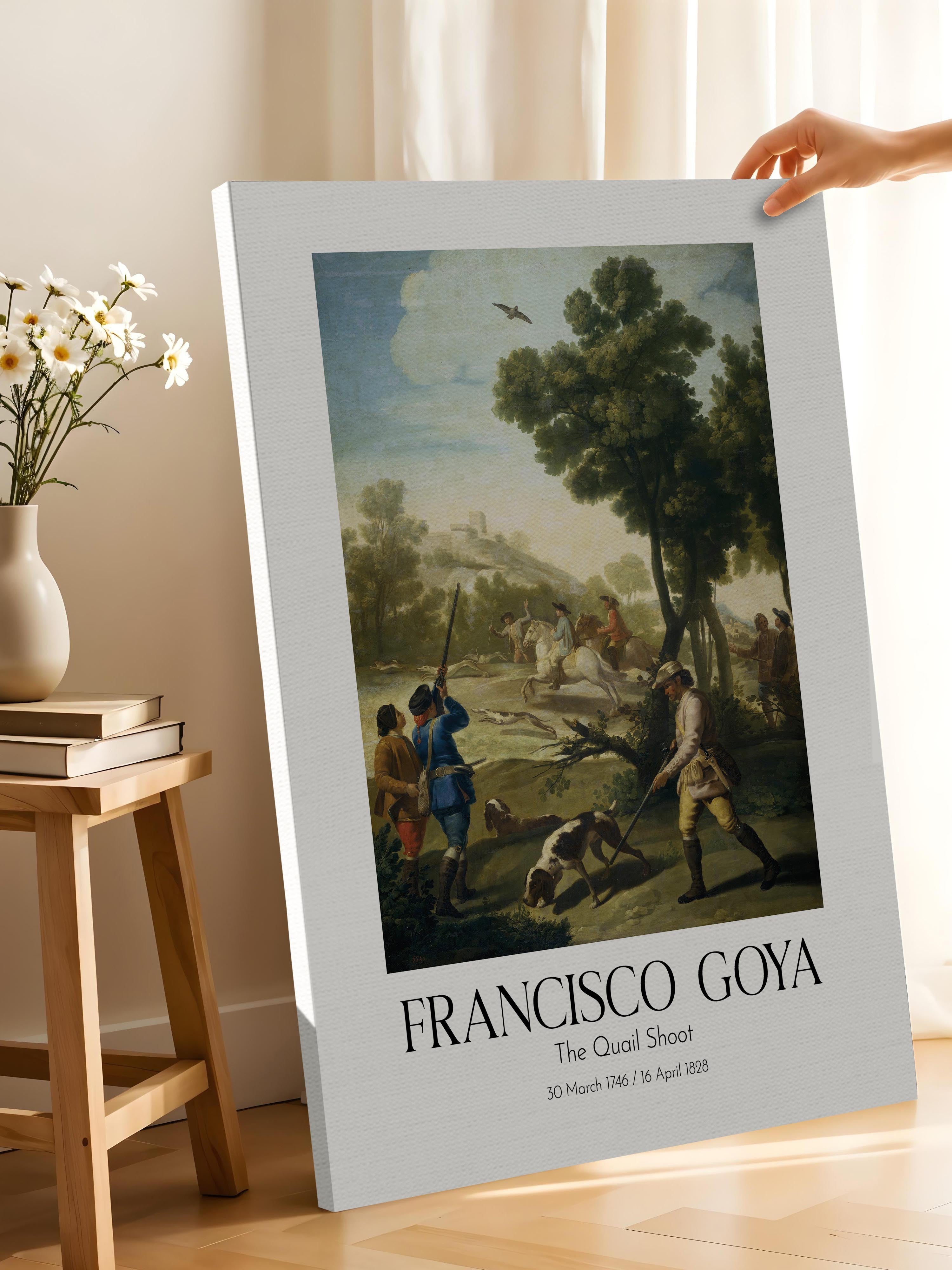 Francisco Goya - The Quail Shoot, Kanvas Tablo, Sanat Serisi NO:111869