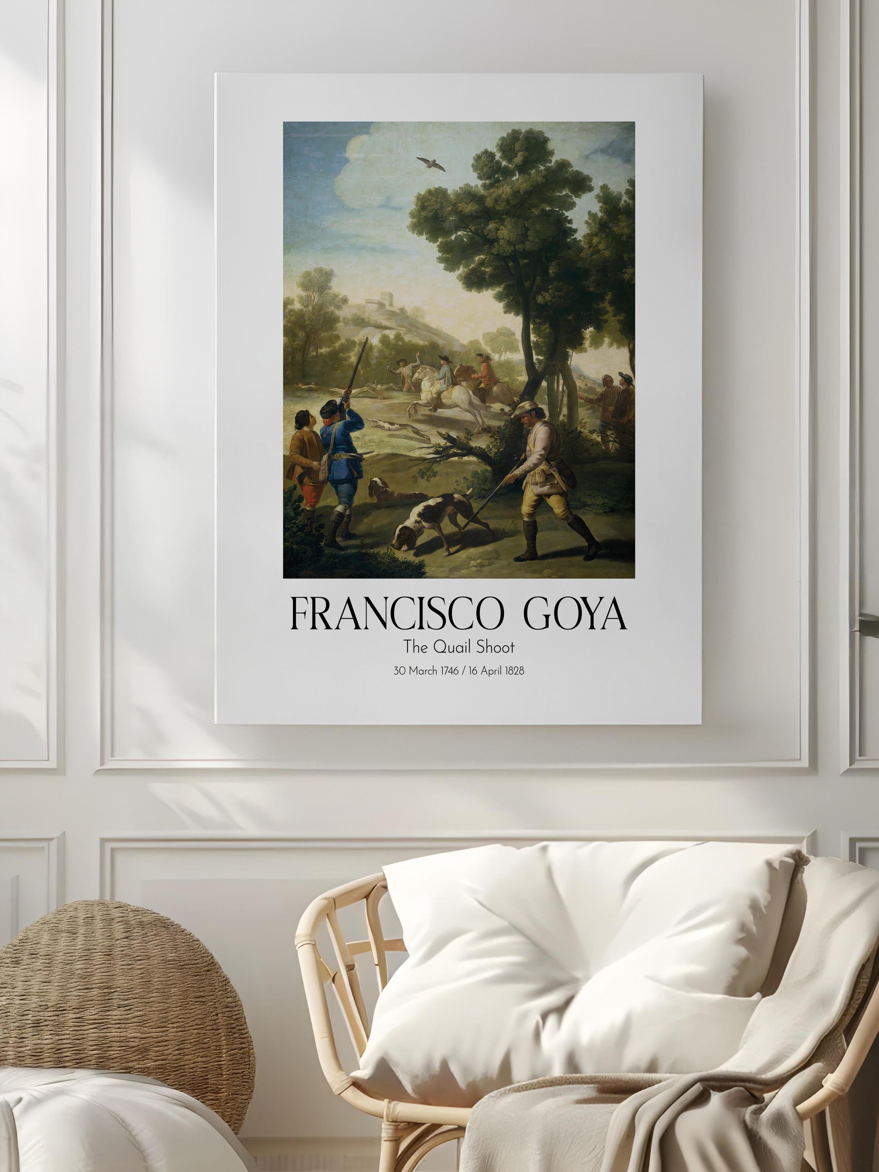 Francisco Goya - The Quail Shoot, Kanvas Tablo, Sanat Serisi NO:111869