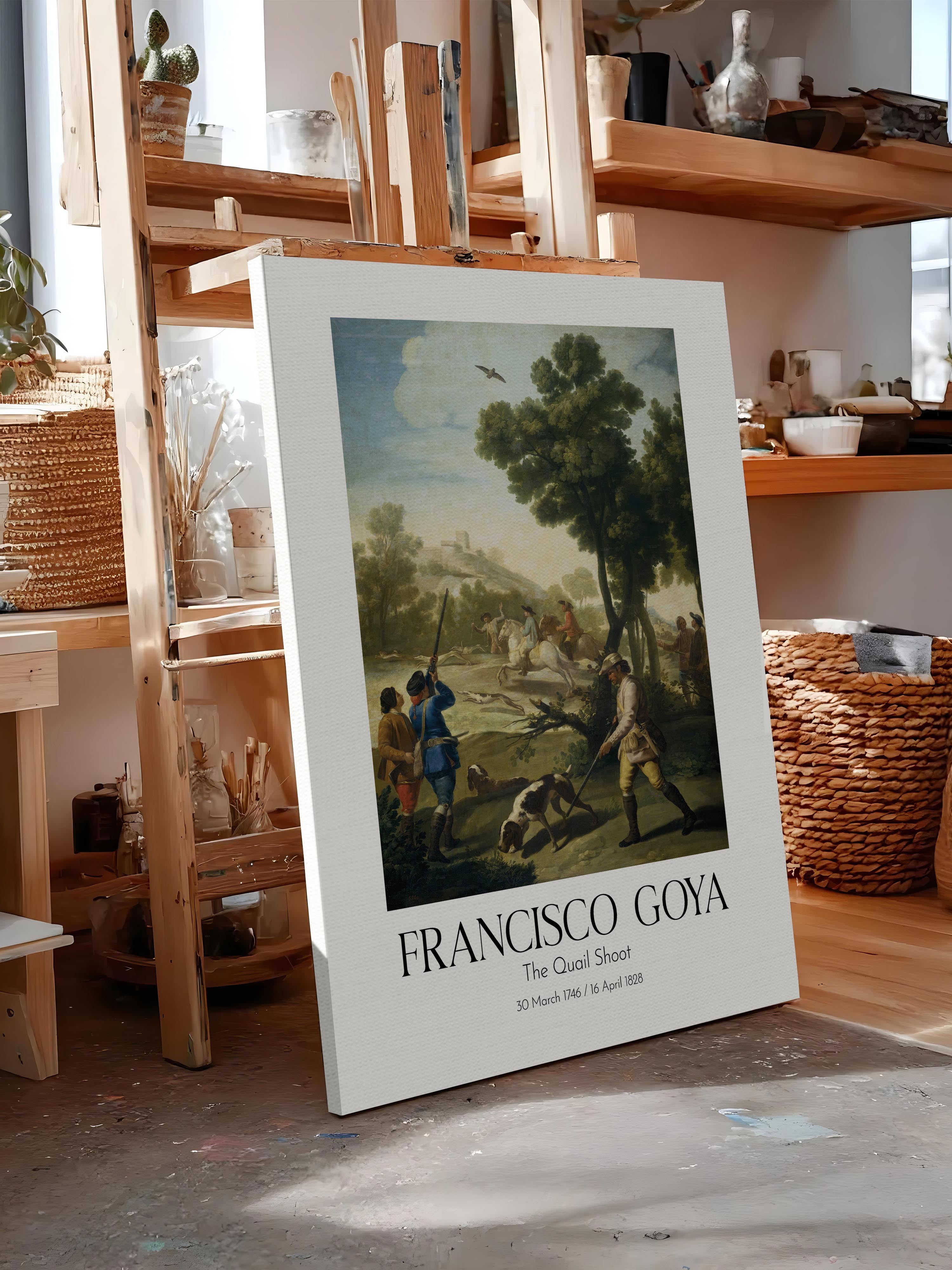 Francisco Goya - The Quail Shoot, Kanvas Tablo, Sanat Serisi NO:111869