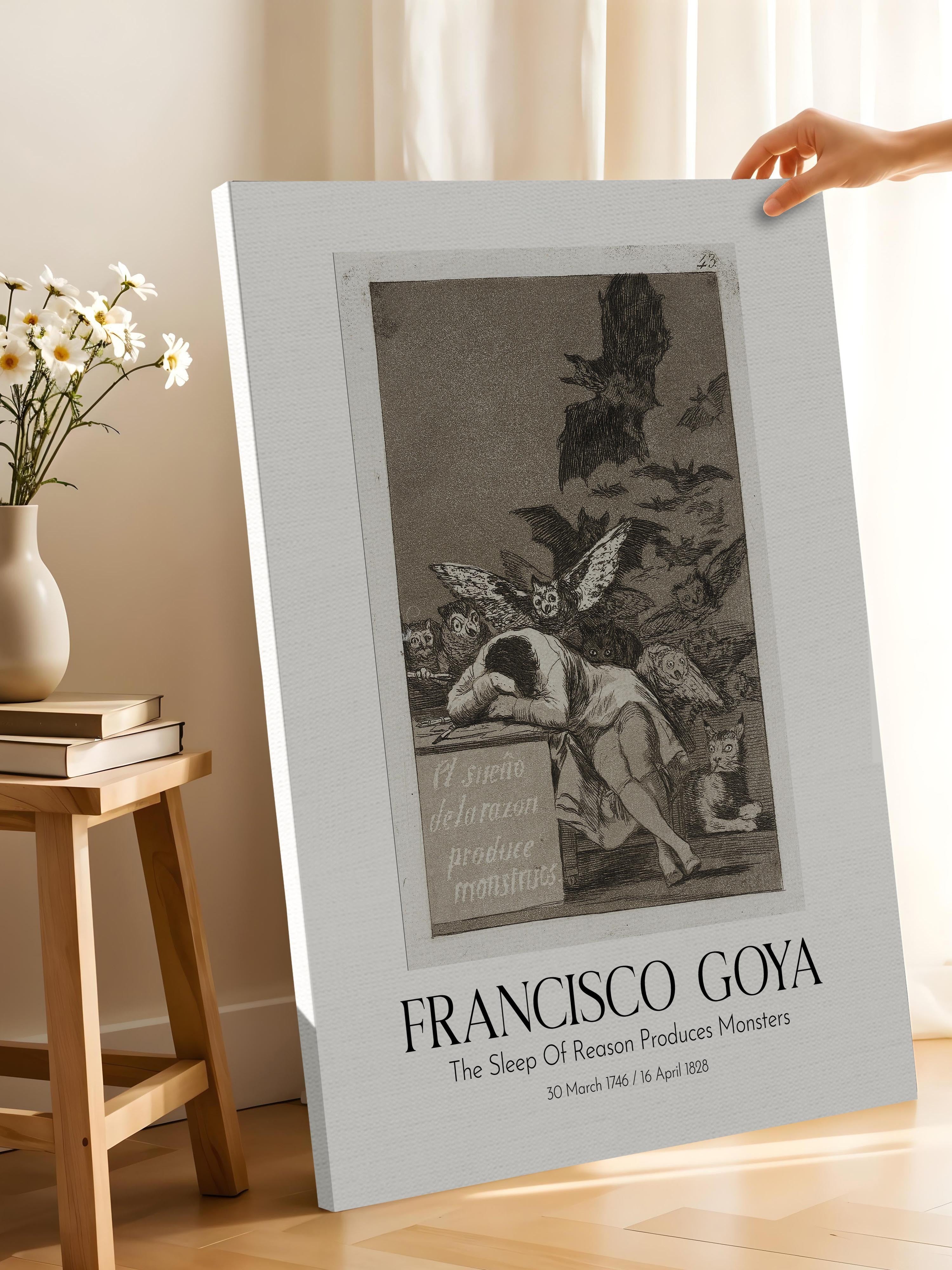 Francisco Goya - The Sleep Of Reason Produces Monsters, Kanvas Tablo, Sanat Serisi NO:111871