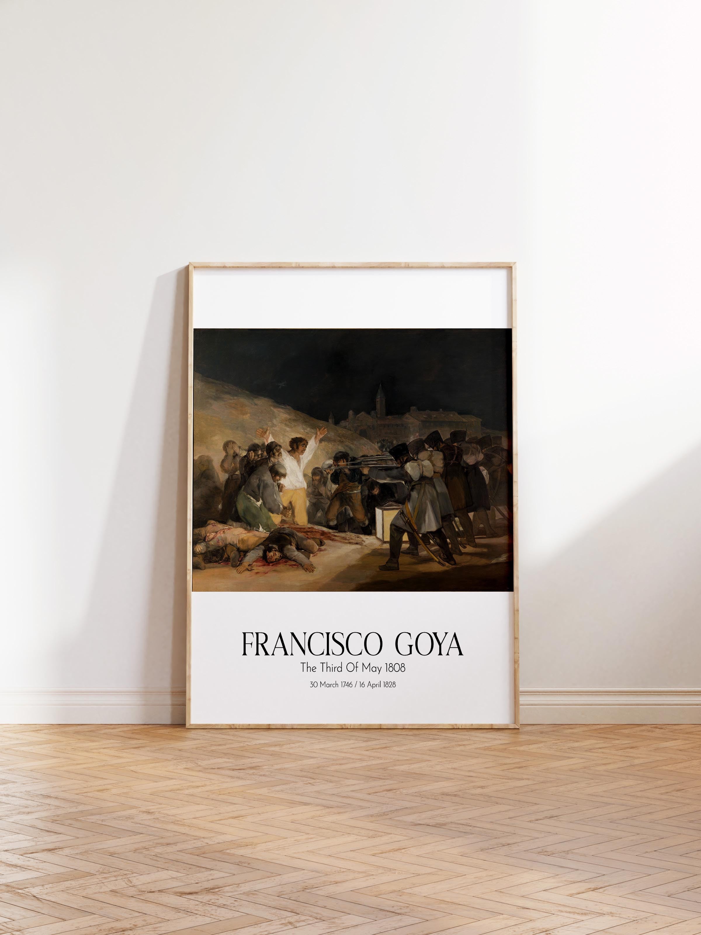 Francisco Goya - The Third Of May 1808, Ahşap Çerçeveli Tablo, Sanat Serisi NO:111872