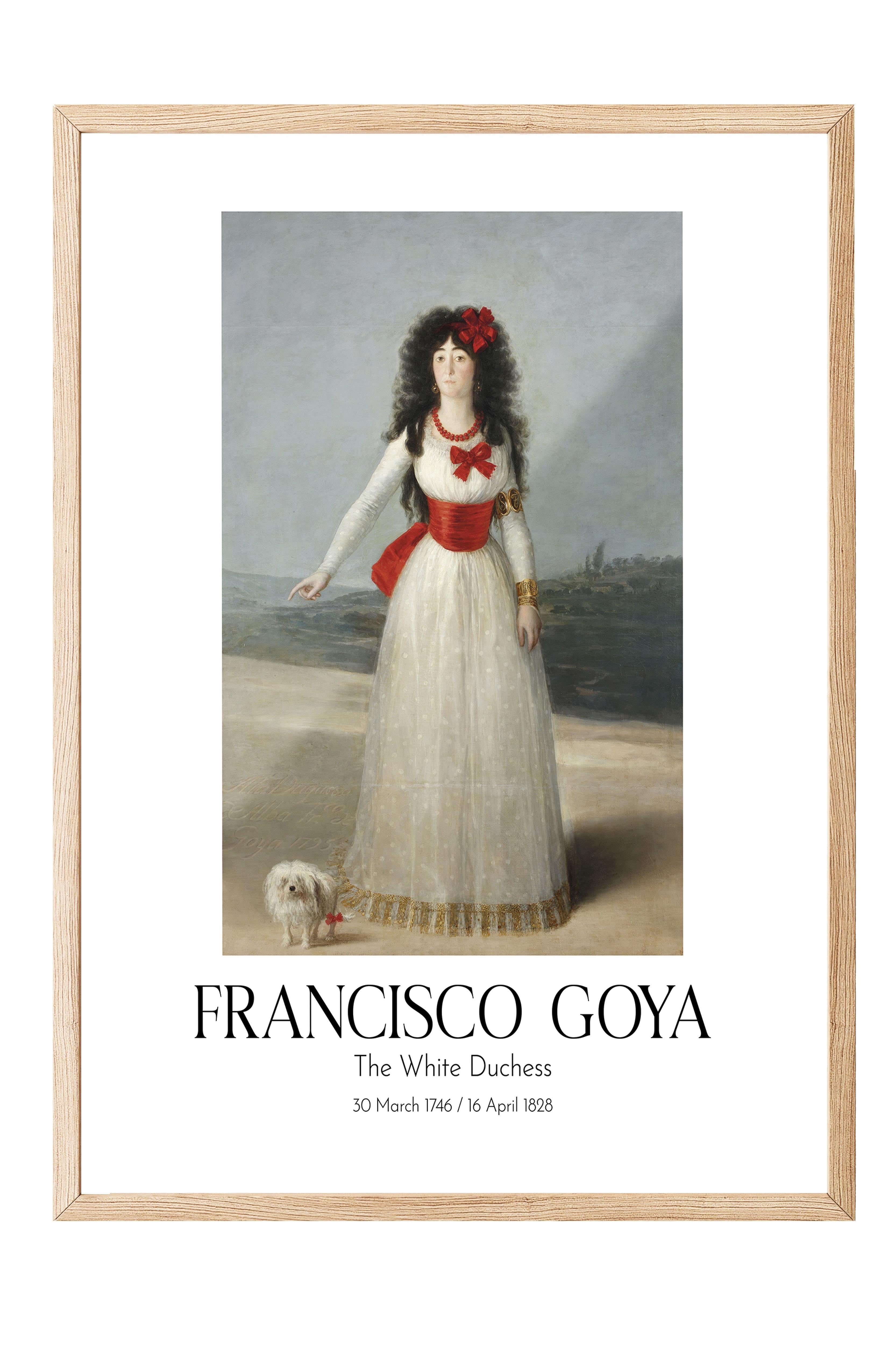 Francisco Goya - The White Duchess, Ahşap Çerçeveli Tablo, Sanat Serisi NO:111873