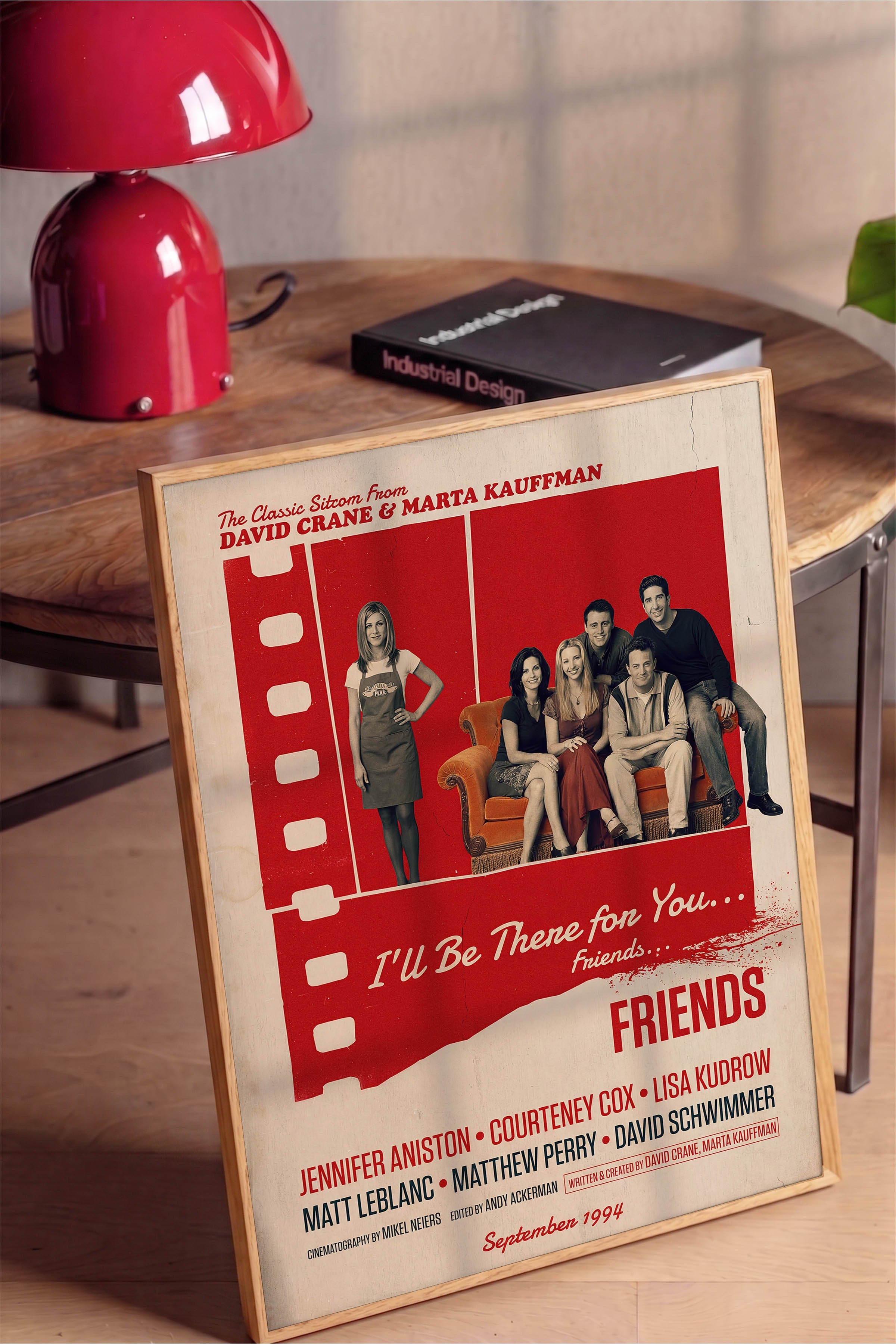 Friends Ahşap Çerçeveli Poster, Sinema ve Dizi Tablo, Film Dizi Afişleri NO:112846