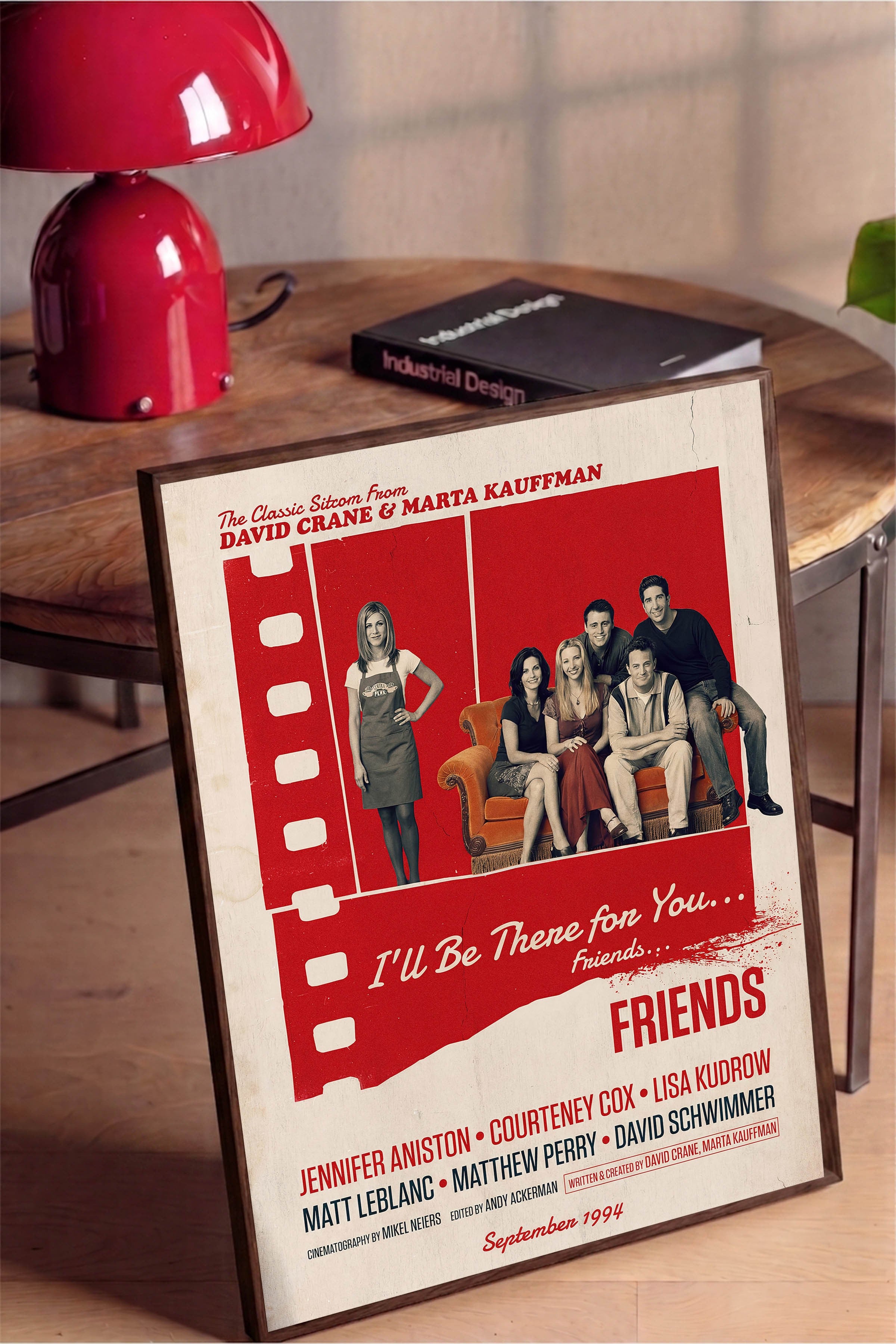 Friends Kahverengi Çerçeveli Poster, Sinema ve Dizi Tablo, Film Dizi Afişleri NO:112846