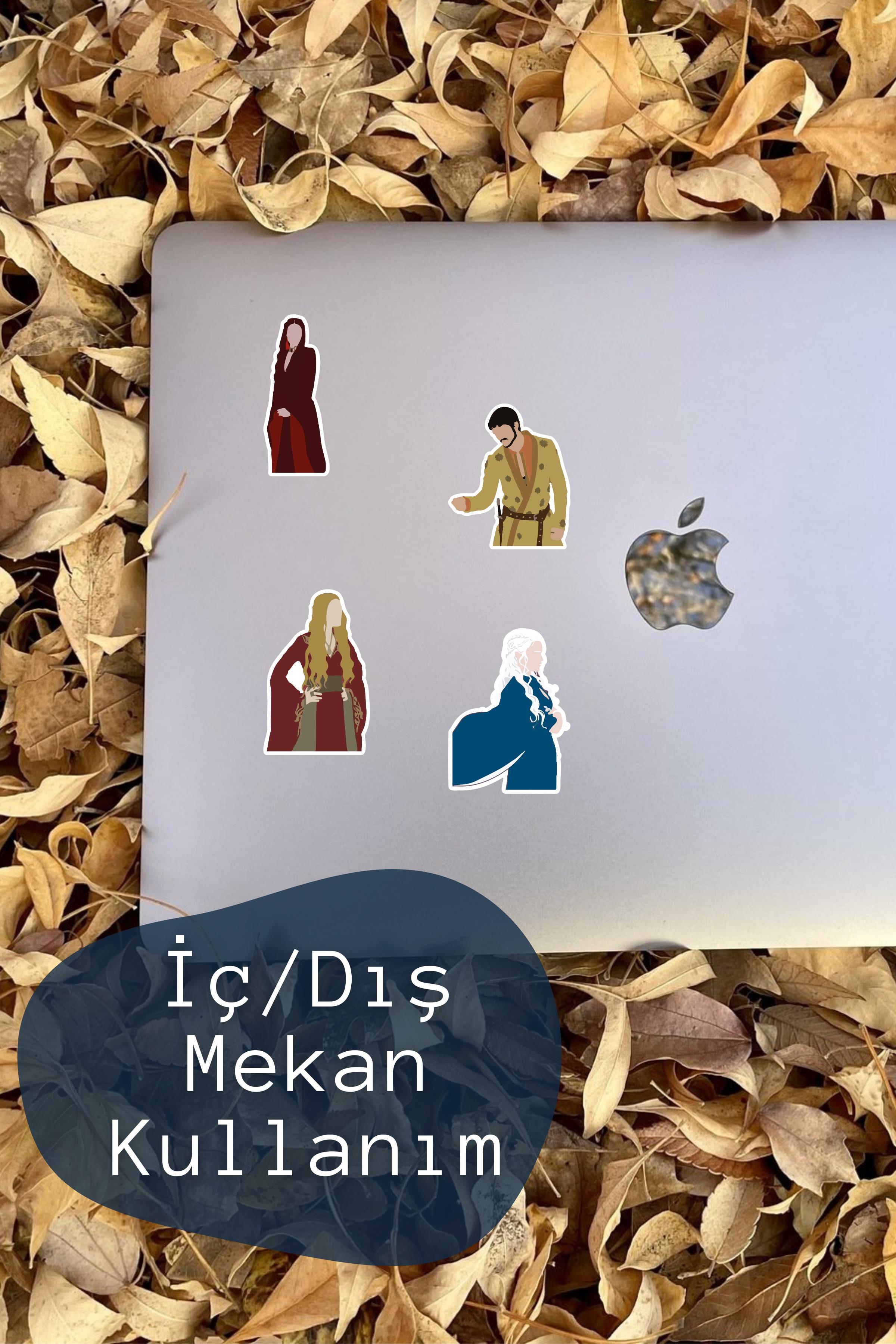 Game Of Thrones Temalı Sticker ve Etiket Seti - Orta Boy - Su Geçirmez, Kalın Yapışkanlı Sticker Set