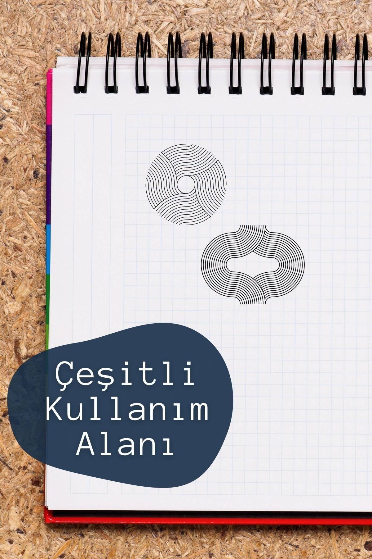 Gemometrik Temalı Sticker Seti - 11 Adet Etiket Seti- Telefon, Tablet, Defter Laptop Uyumlu Etiket