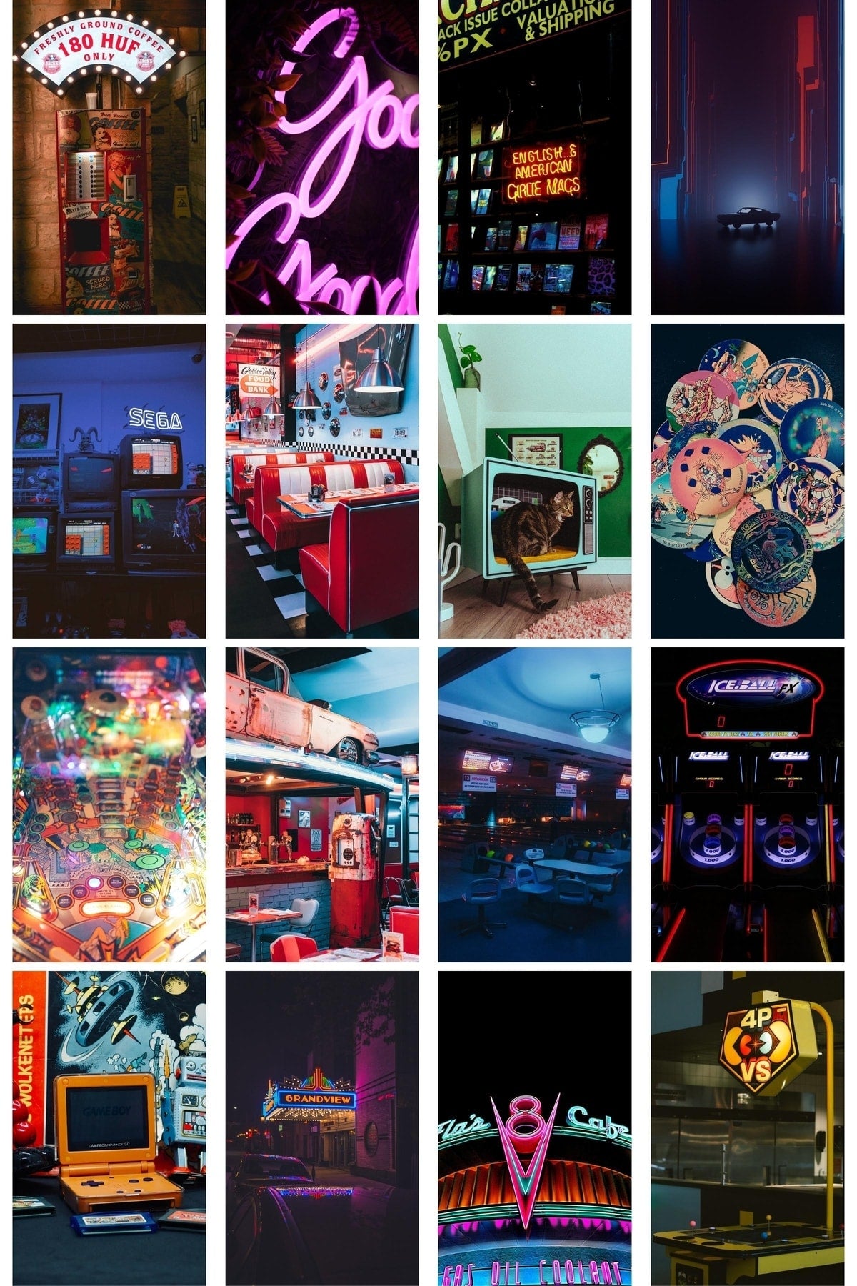 Gençlik Serüveni Poster Seti - Duvar Kolaj Seti - Stiker Bant Hediyeli - 40 Adet 10*15 - Kutulu Set