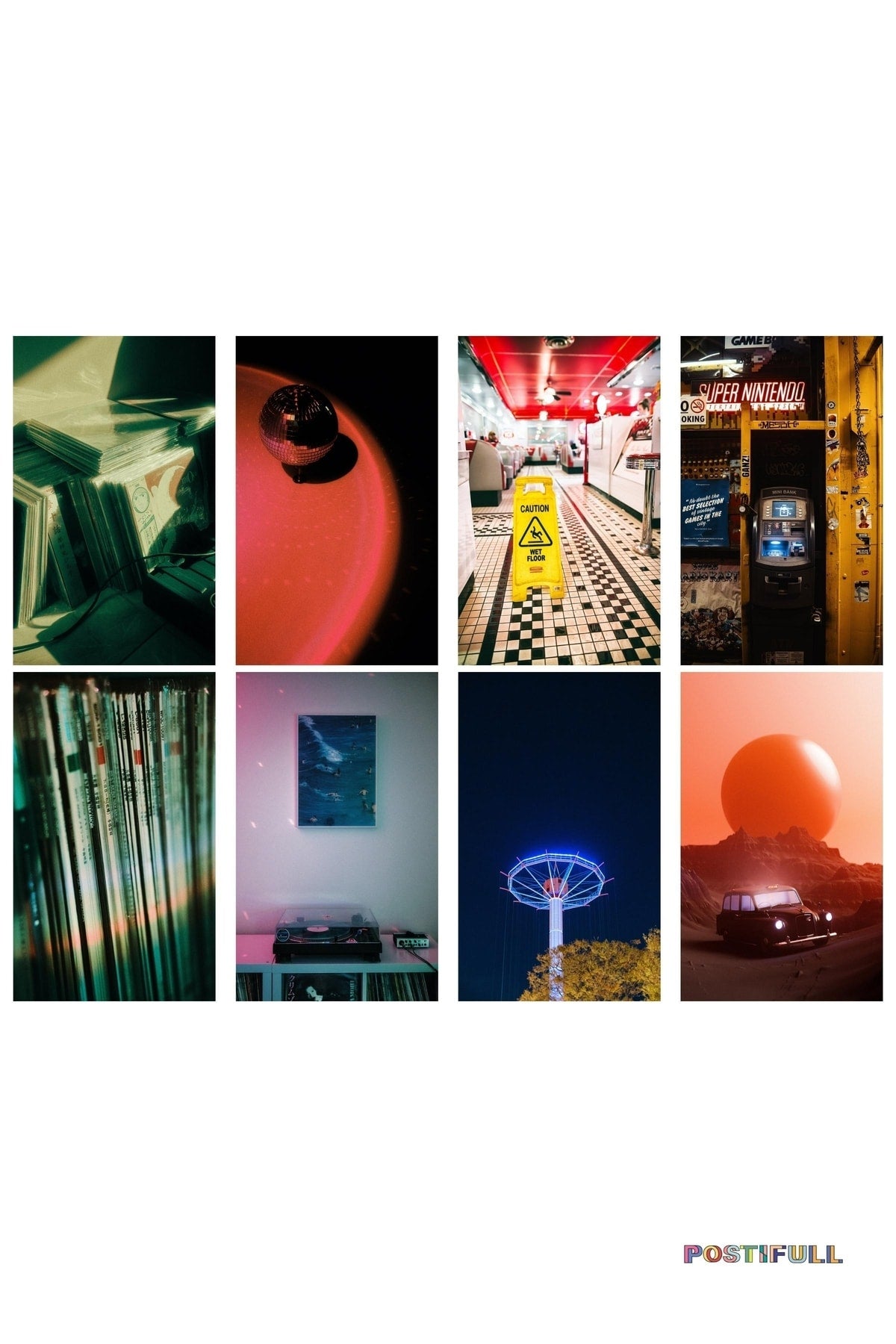 Gençlik Serüveni Poster Seti - Duvar Kolaj Seti - Stiker Bant Hediyeli - 40 Adet 10*15 - Kutulu Set