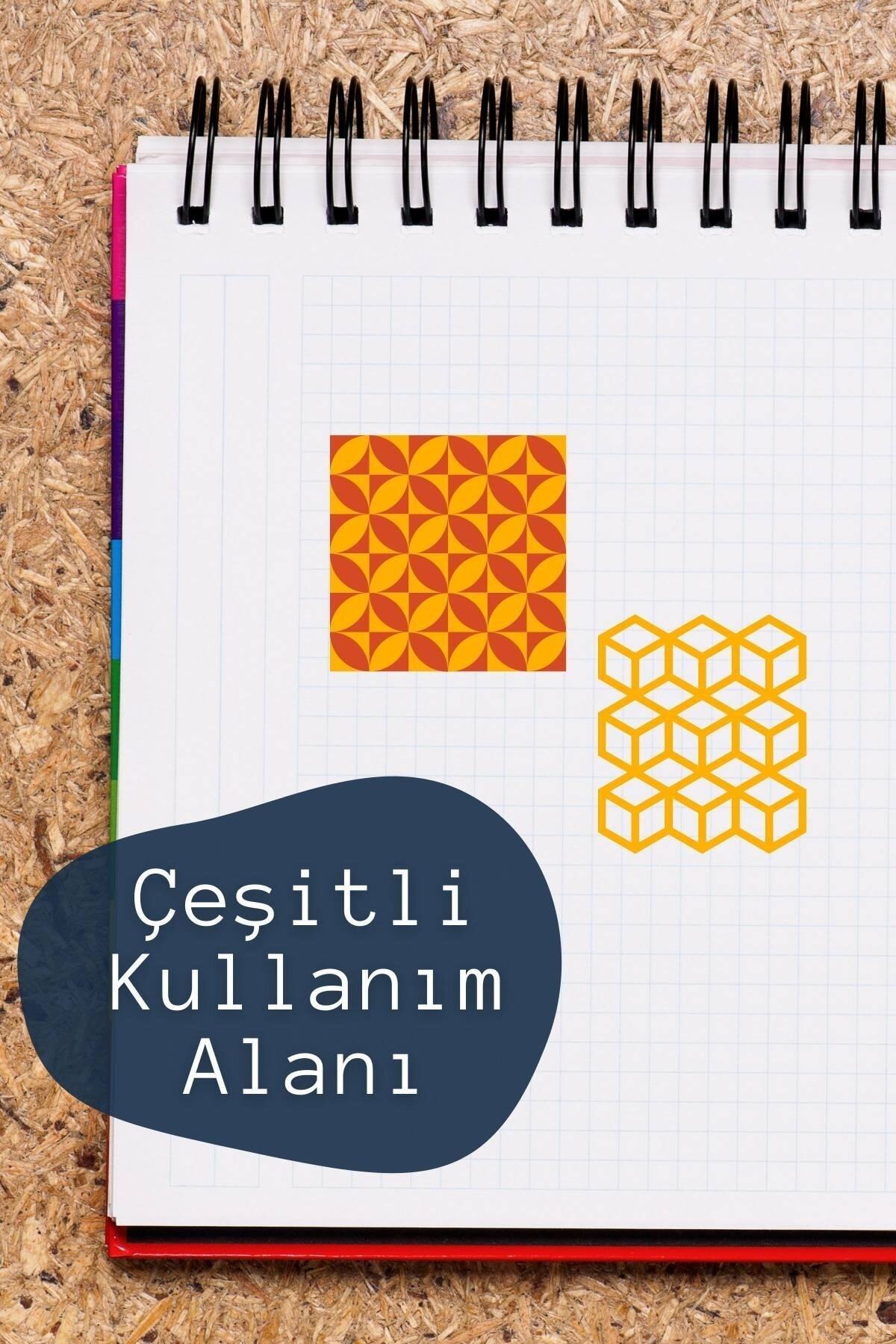 Geometrik Temalı Sticker Seti - 11 Adet Etiket Seti- Telefon, Tablet, Defter Laptop Uyumlu Etiket