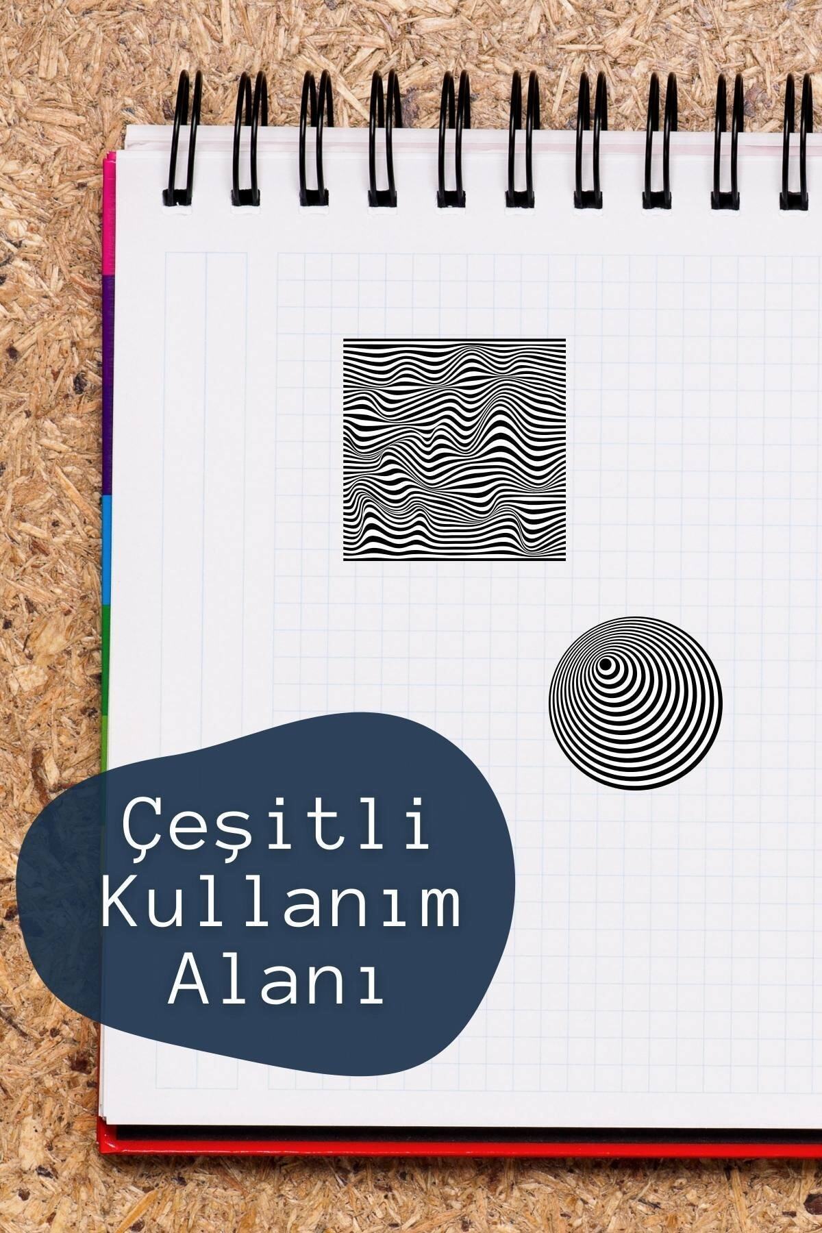 Geometrik Temalı Sticker Seti - 11 Adet Etiket Seti- Telefon, Tablet, Defter Laptop Uyumlu Etiket