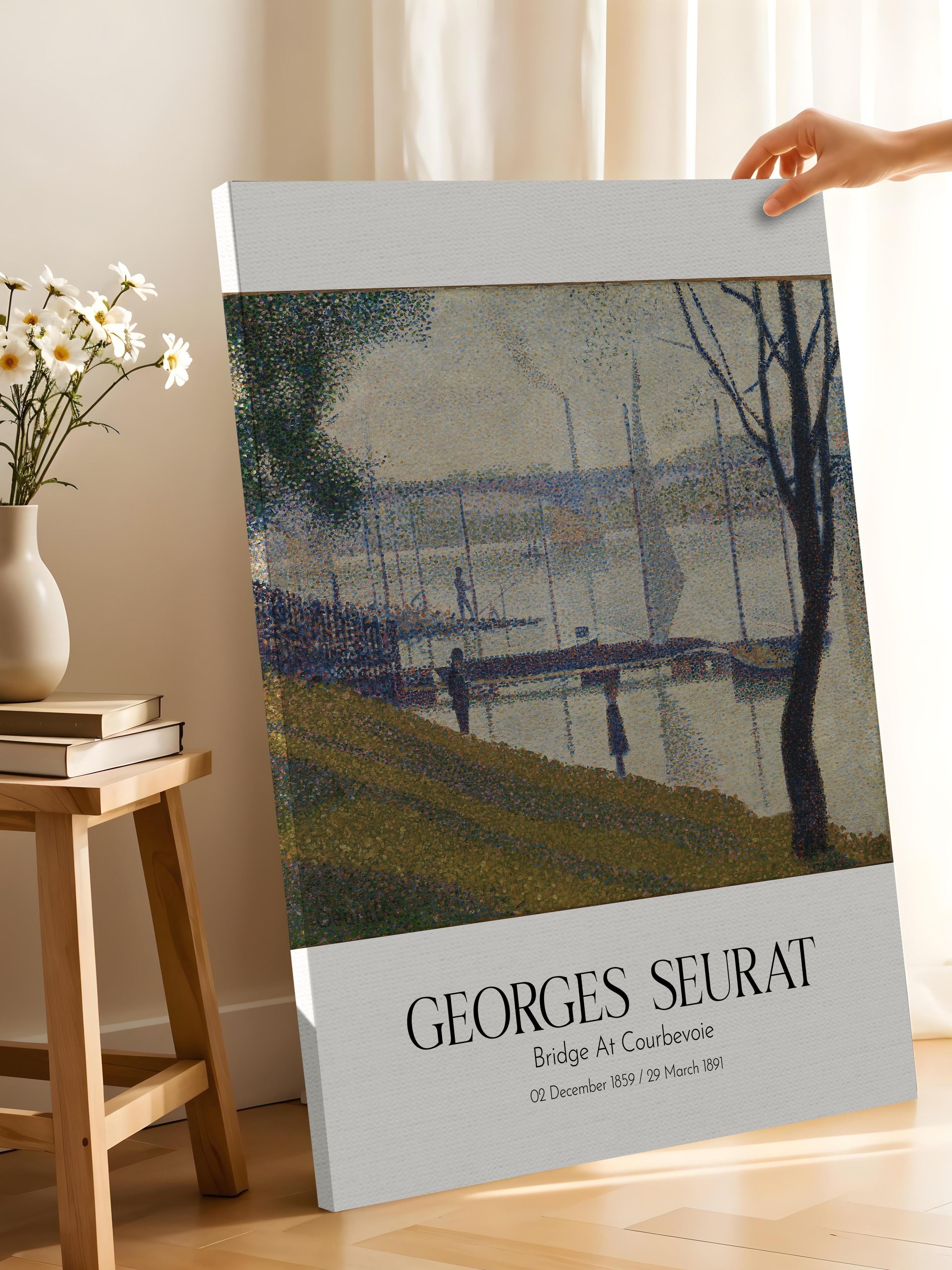 Georges Seurat - Bridge At Courbevoie, Kanvas Tablo, Sanat Serisi NO:111904