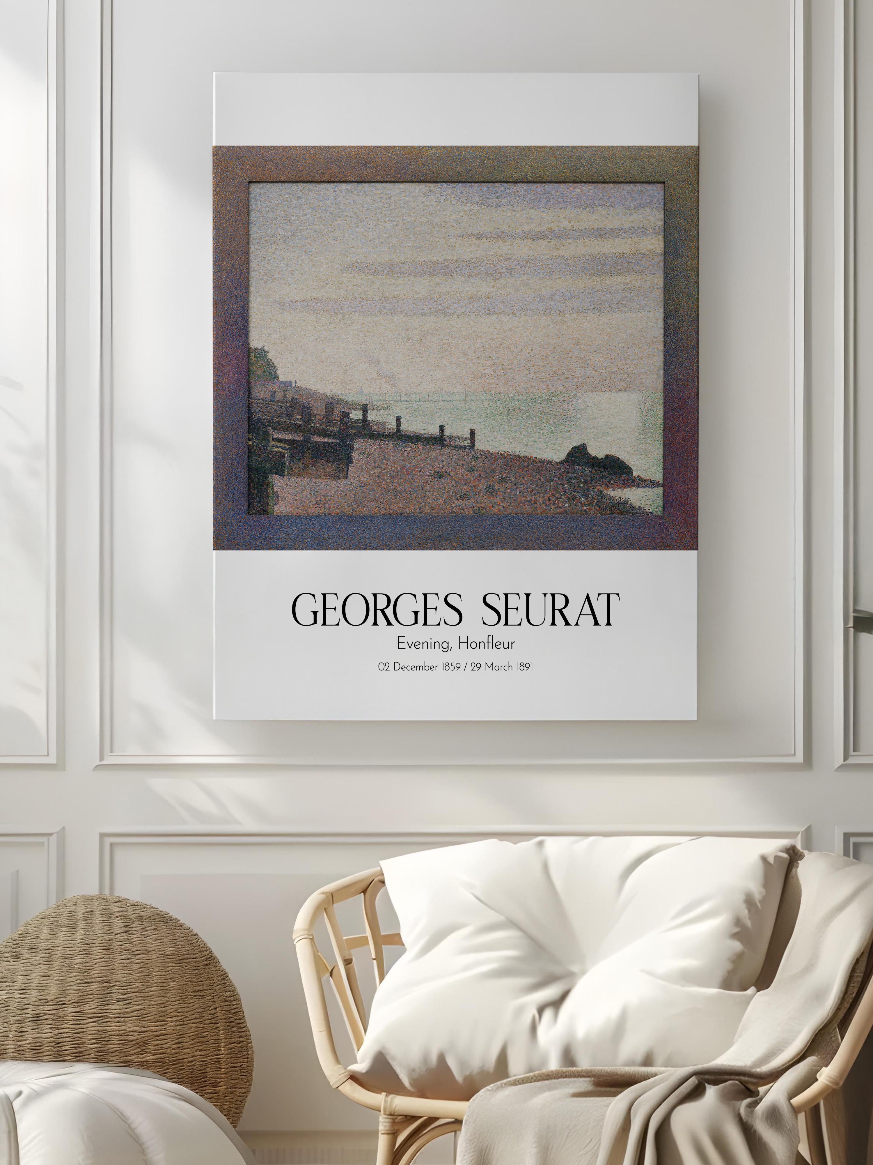 Georges Seurat - Evening, Honfleur, Kanvas Tablo, Sanat Serisi NO:111905