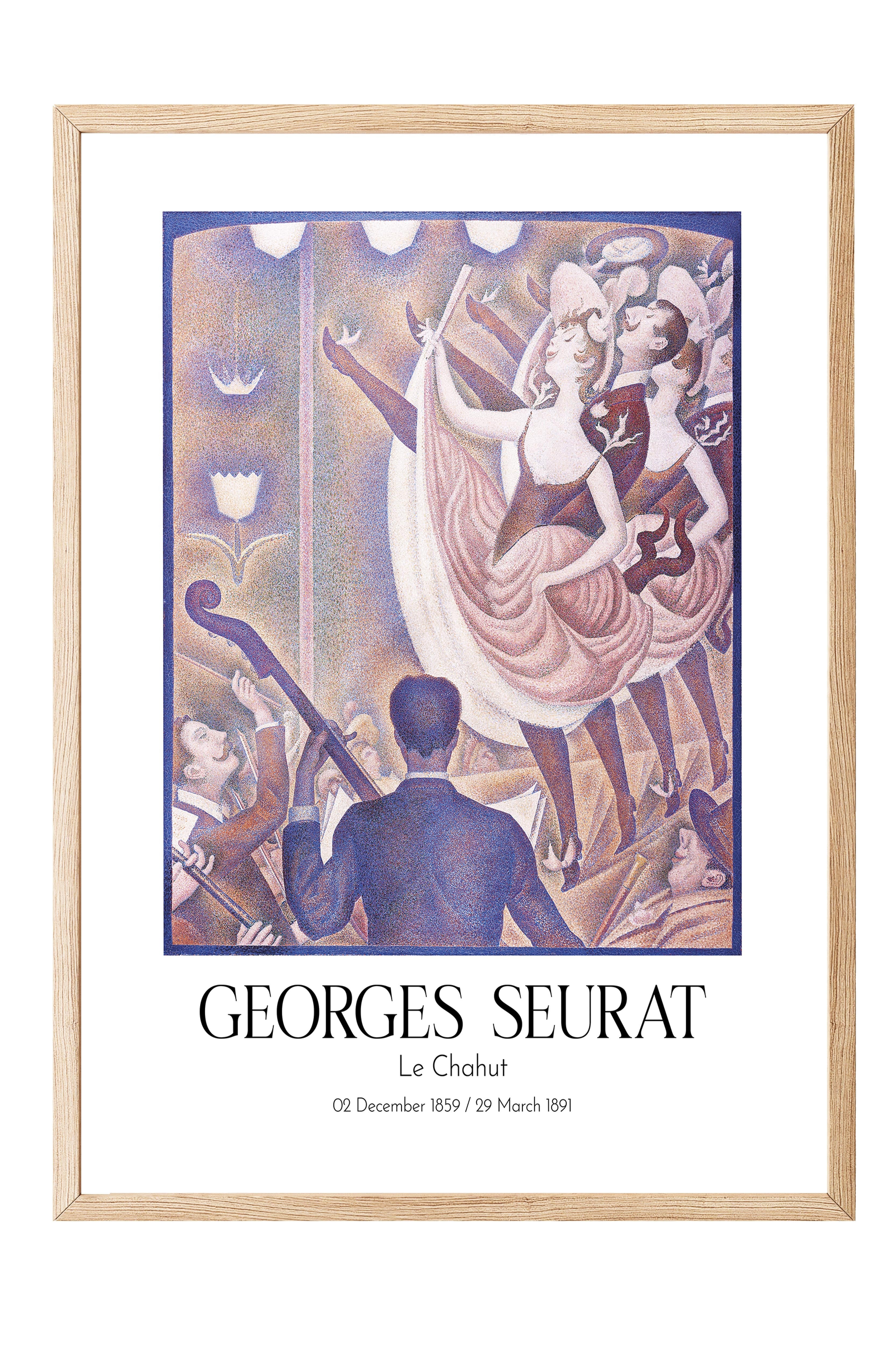 Georges Seurat - Le Chahut, Ahşap Çerçeveli Tablo, Sanat Serisi NO:111909