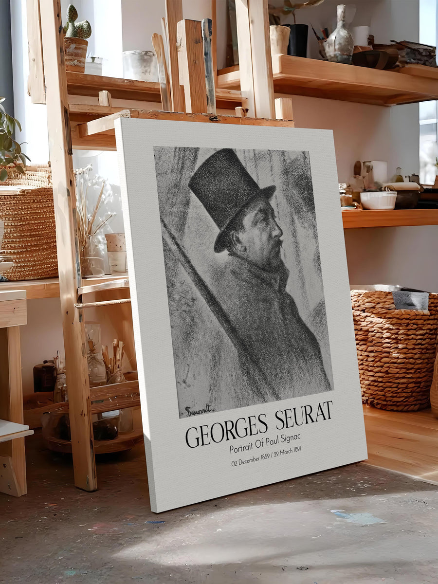 Georges Seurat - Portrait Of Paul Signac, Kanvas Tablo, Sanat Serisi NO:111913
