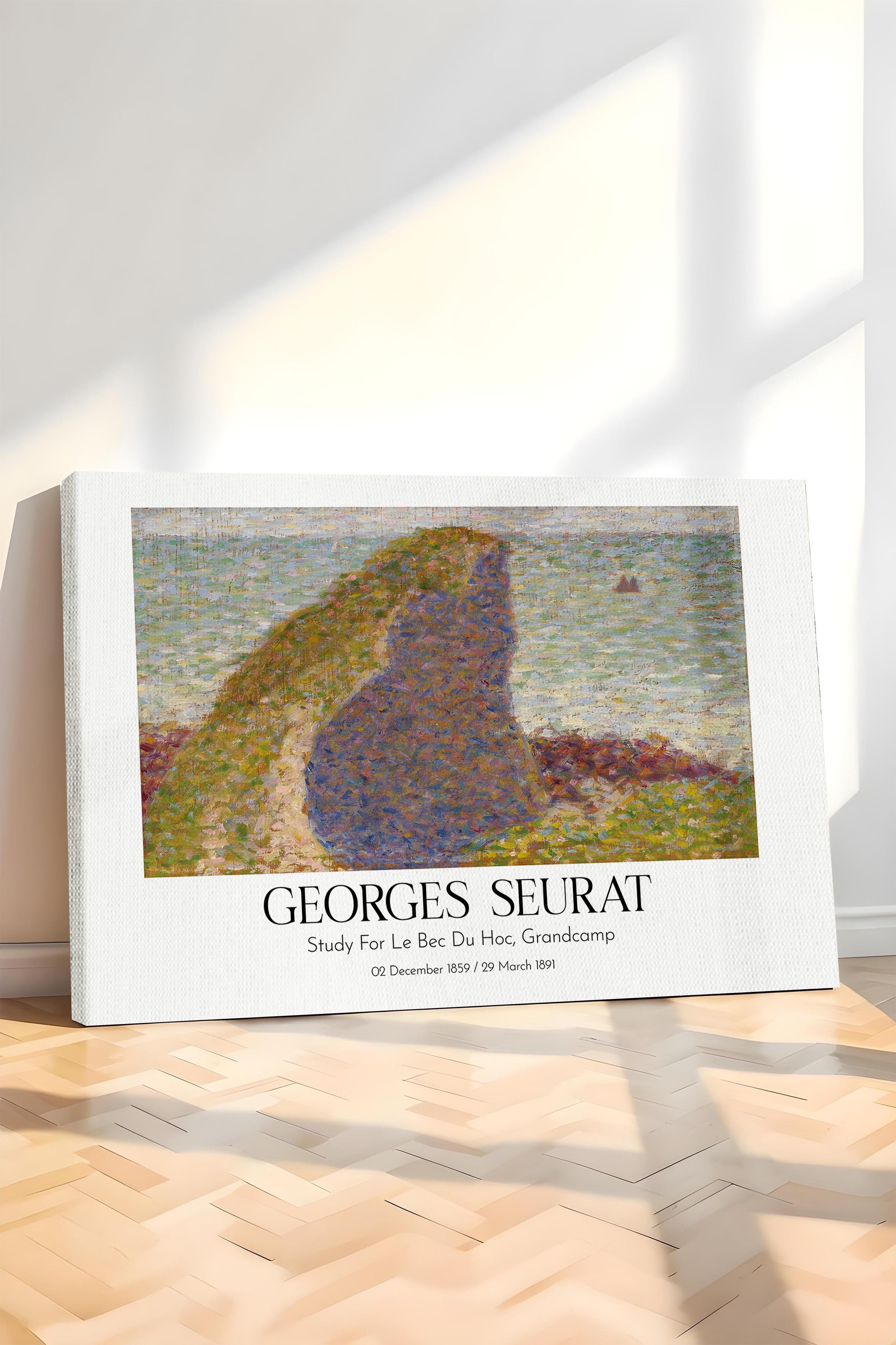 Georges Seurat - Study For Le Bec Du Hoc, Grandcamp, Kanvas Tablo, Sanat Serisi NO:111934