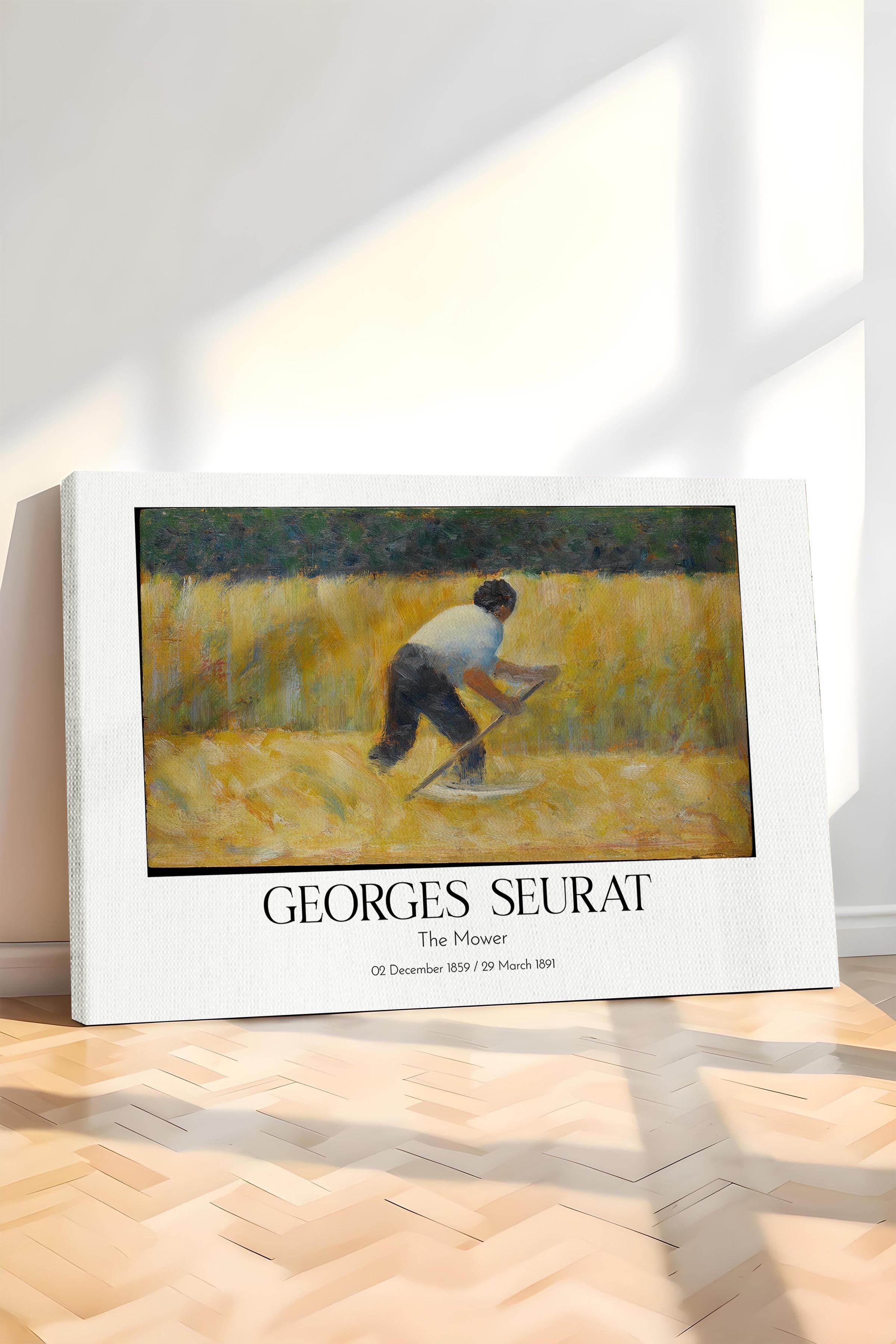 Georges Seurat - The Mower, Kanvas Tablo, Sanat Serisi NO:111935