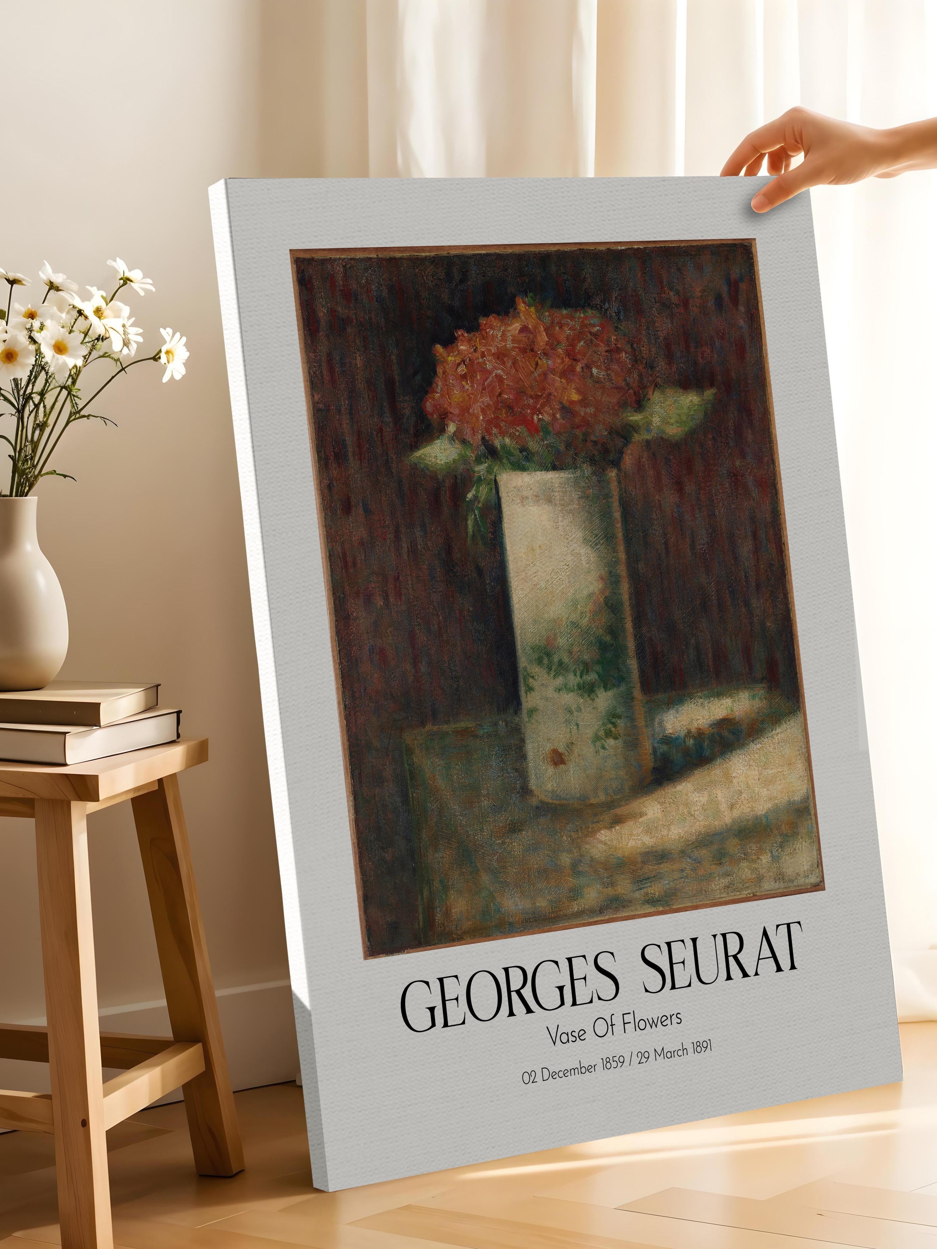Georges Seurat - Vase Of Flowers, Kanvas Tablo, Sanat Serisi NO:111921