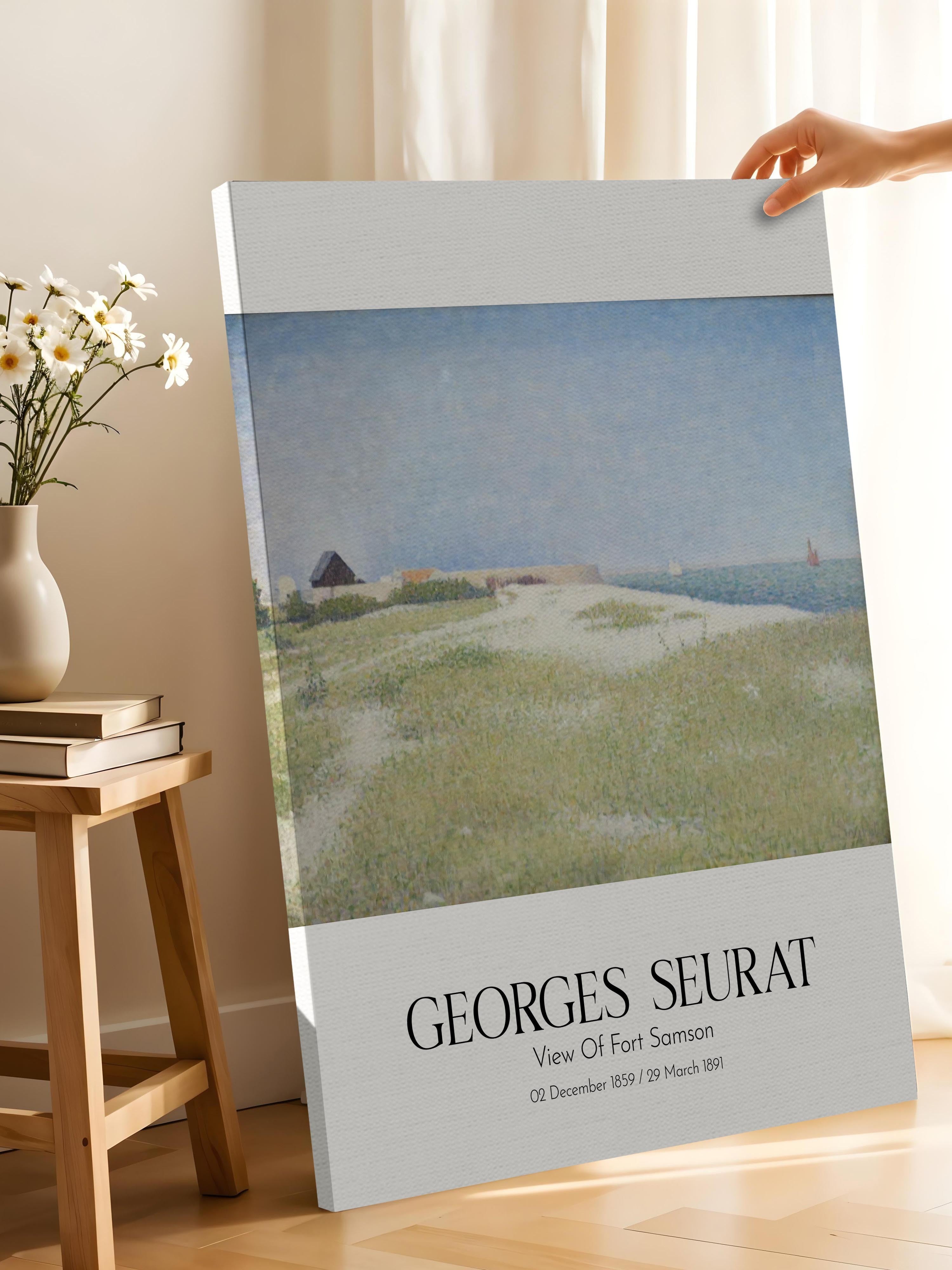 Georges Seurat - View Of Fort Samson, Kanvas Tablo, Sanat Serisi NO:111922