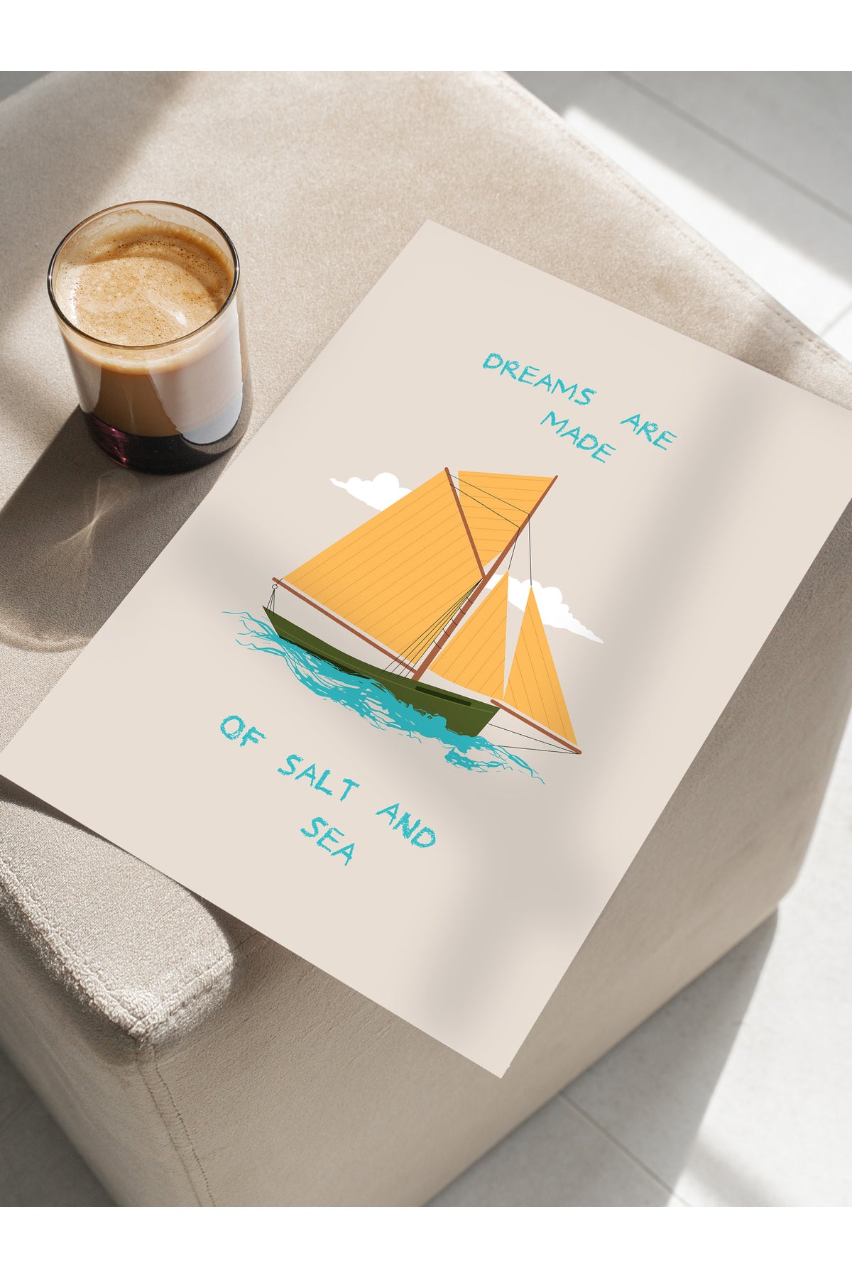 Gezi Çizim Temalı Duvar Posteri, Estetik Çerçevesiz Poster - Yatak Odası, Salon, Mutfak Duvar Dekoru