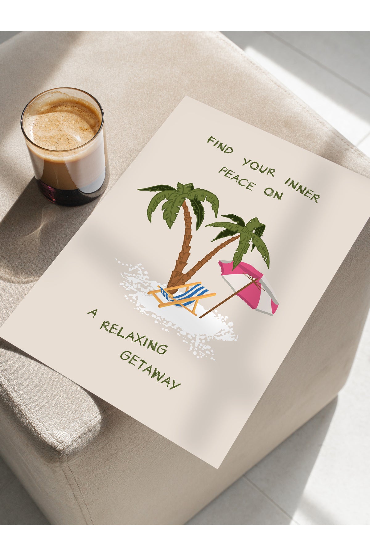 Gezi Çizim Temalı Duvar Posteri, Estetik Çerçevesiz Poster - Yatak Odası, Salon, Mutfak Duvar Dekoru