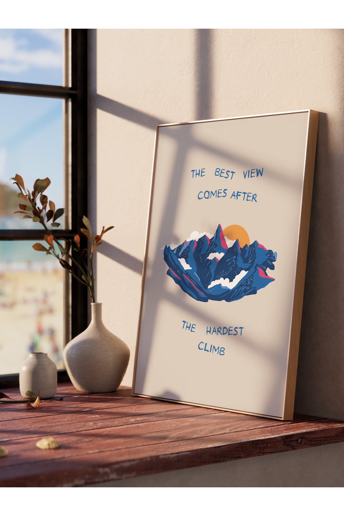 Gezi Çizim Temalı Duvar Posteri, Estetik Çerçevesiz Poster - Yatak Odası, Salon, Mutfak Duvar Dekoru