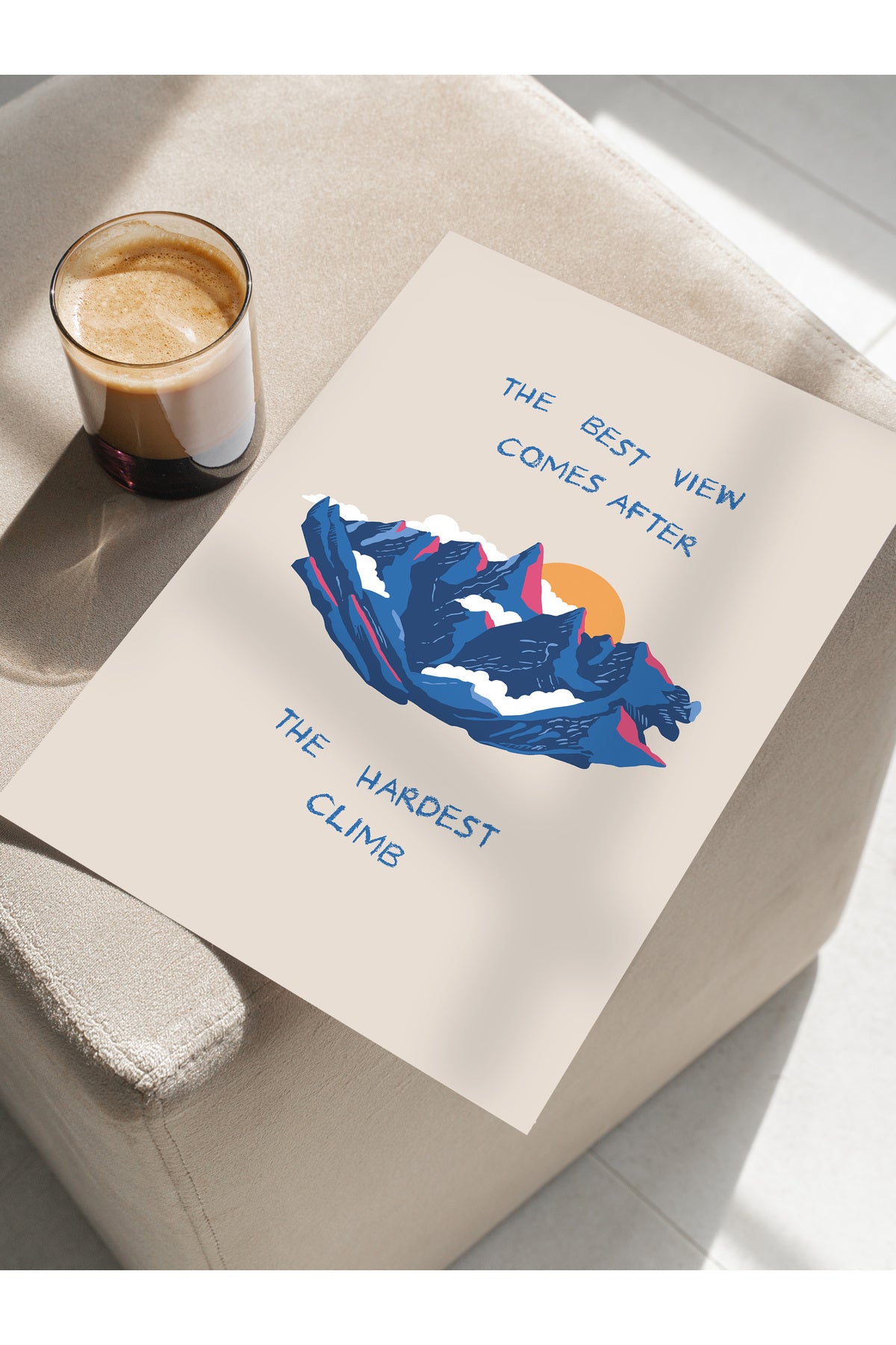 Gezi Çizim Temalı Duvar Posteri, Estetik Çerçevesiz Poster - Yatak Odası, Salon, Mutfak Duvar Dekoru