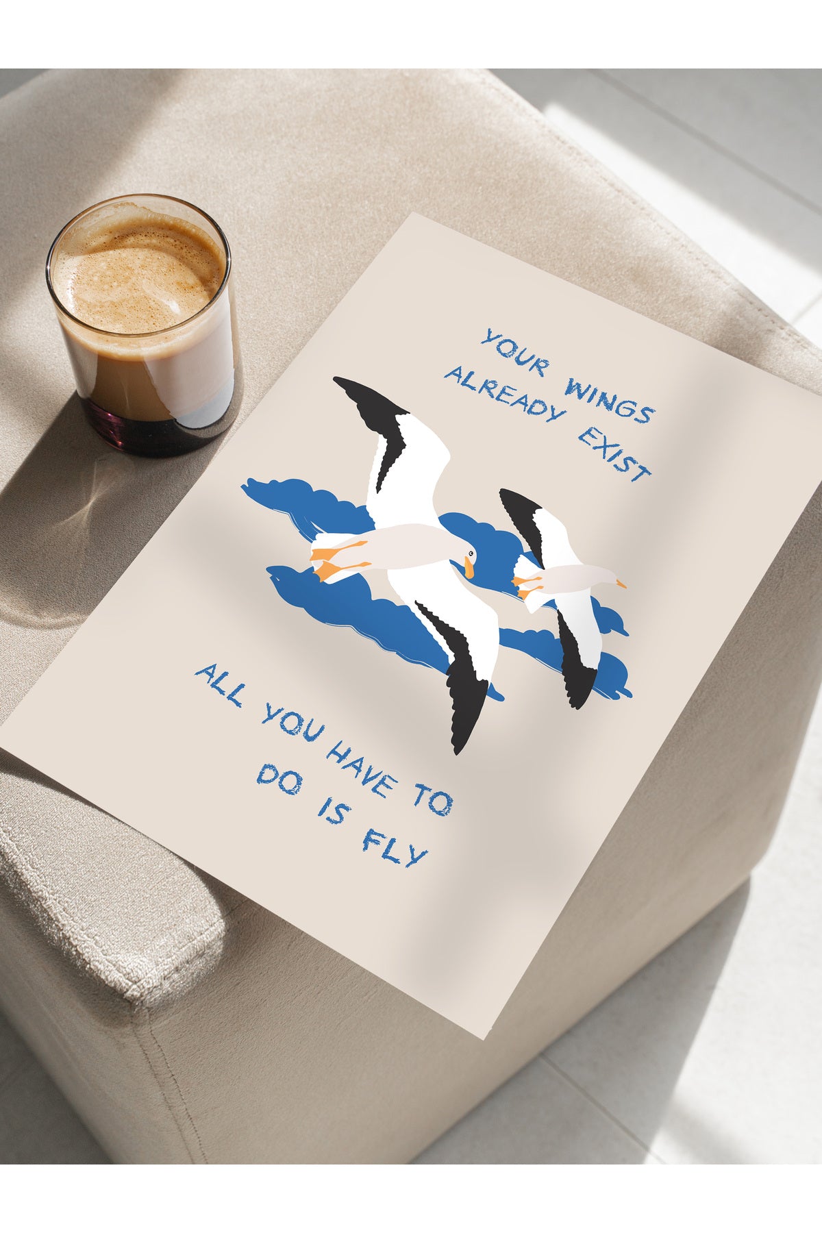 Gezi Çizim Temalı Duvar Posteri, Estetik Çerçevesiz Poster - Yatak Odası, Salon, Mutfak Duvar Dekoru