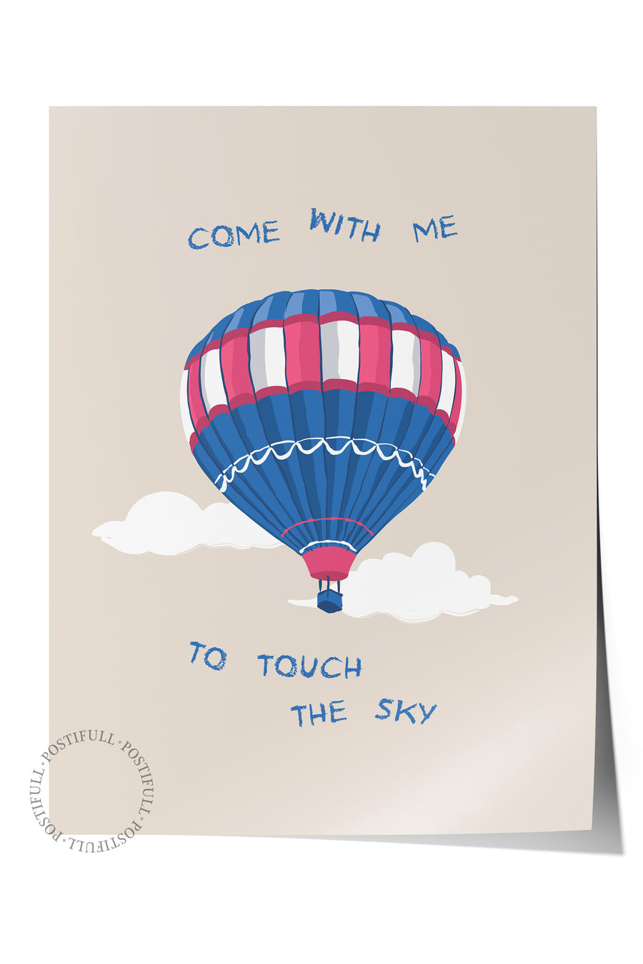 COME WITH ME TO TOUCH THE SKY Minimalist Yaz Çerçevesiz Poster