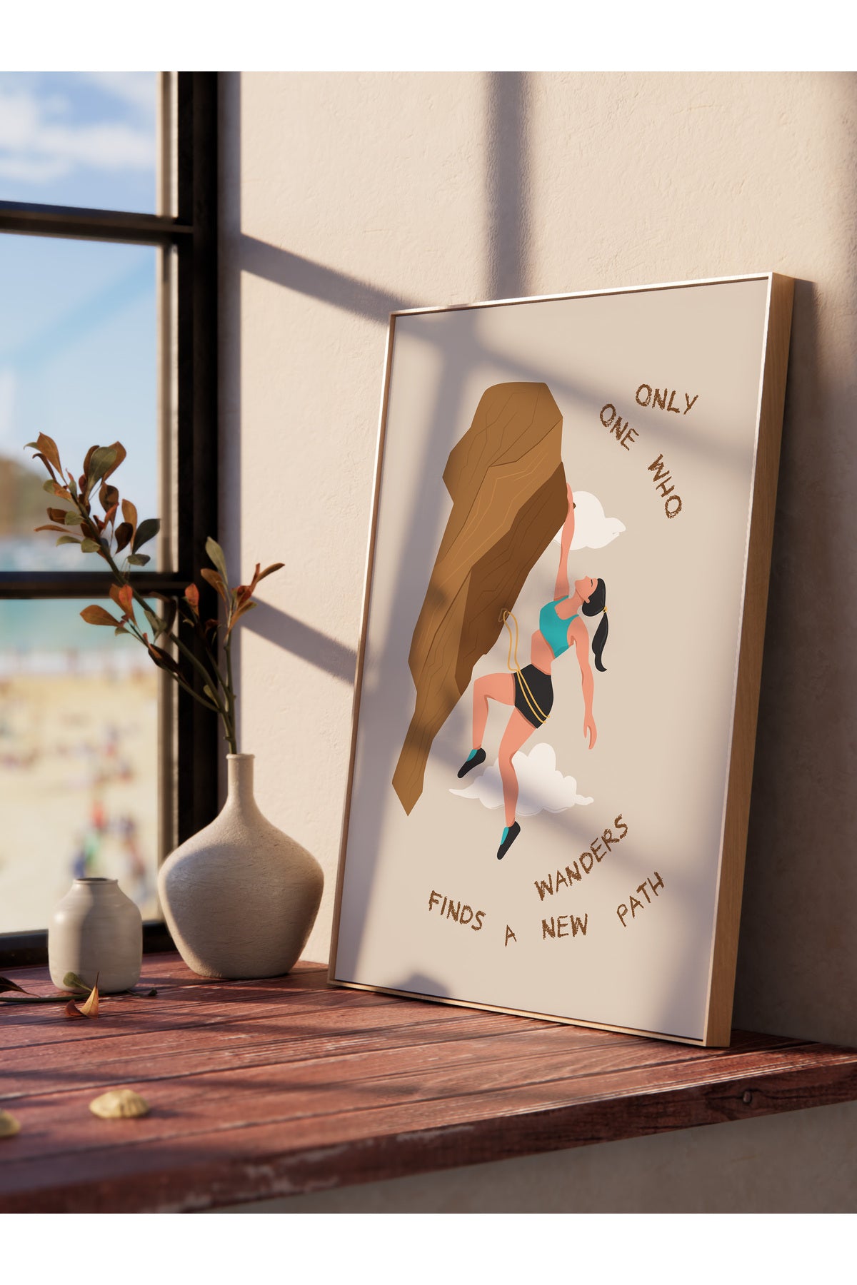 Gezi Çizim Temalı Duvar Posteri, Estetik Çerçevesiz Poster - Yatak Odası, Salon, Mutfak Duvar Dekoru