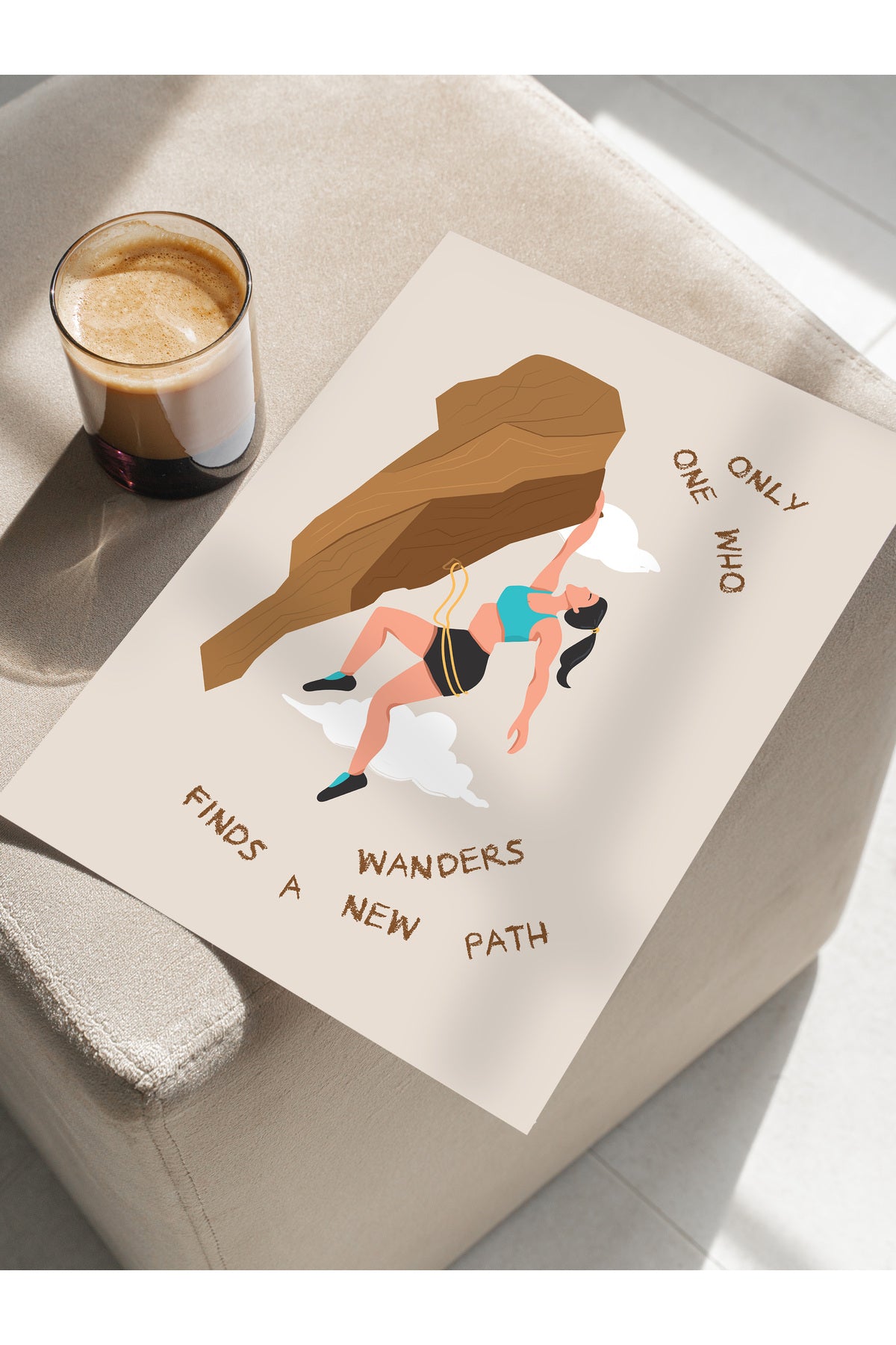 Gezi Çizim Temalı Duvar Posteri, Estetik Çerçevesiz Poster - Yatak Odası, Salon, Mutfak Duvar Dekoru