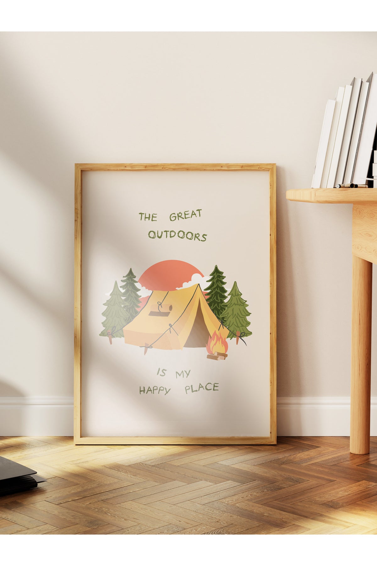 Gezi Çizim Temalı Duvar Posteri, Estetik Çerçevesiz Poster - Yatak Odası, Salon, Mutfak Duvar Dekoru