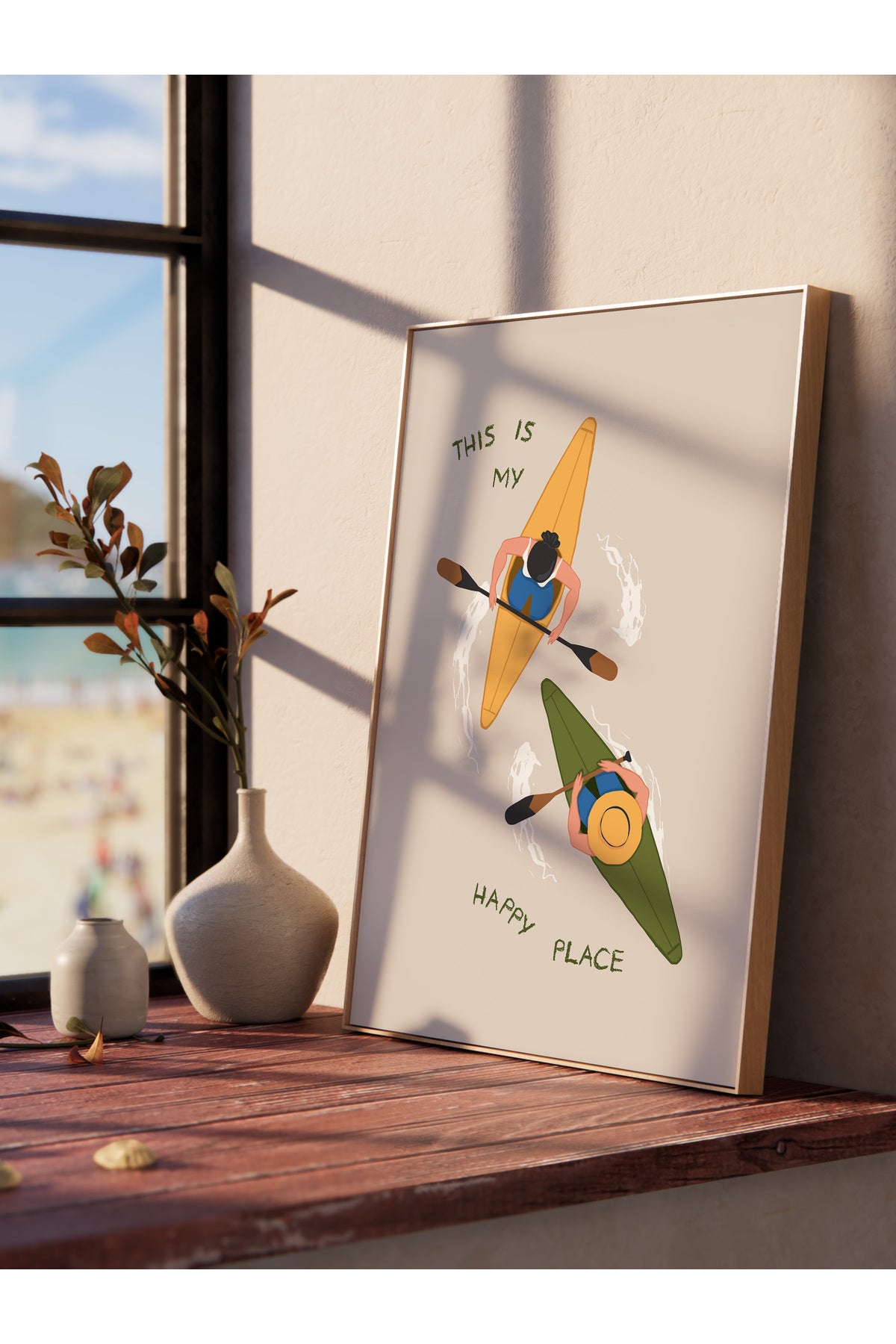 Gezi Çizim Temalı Duvar Posteri, Estetik Çerçevesiz Poster - Yatak Odası, Salon, Mutfak Duvar Dekoru