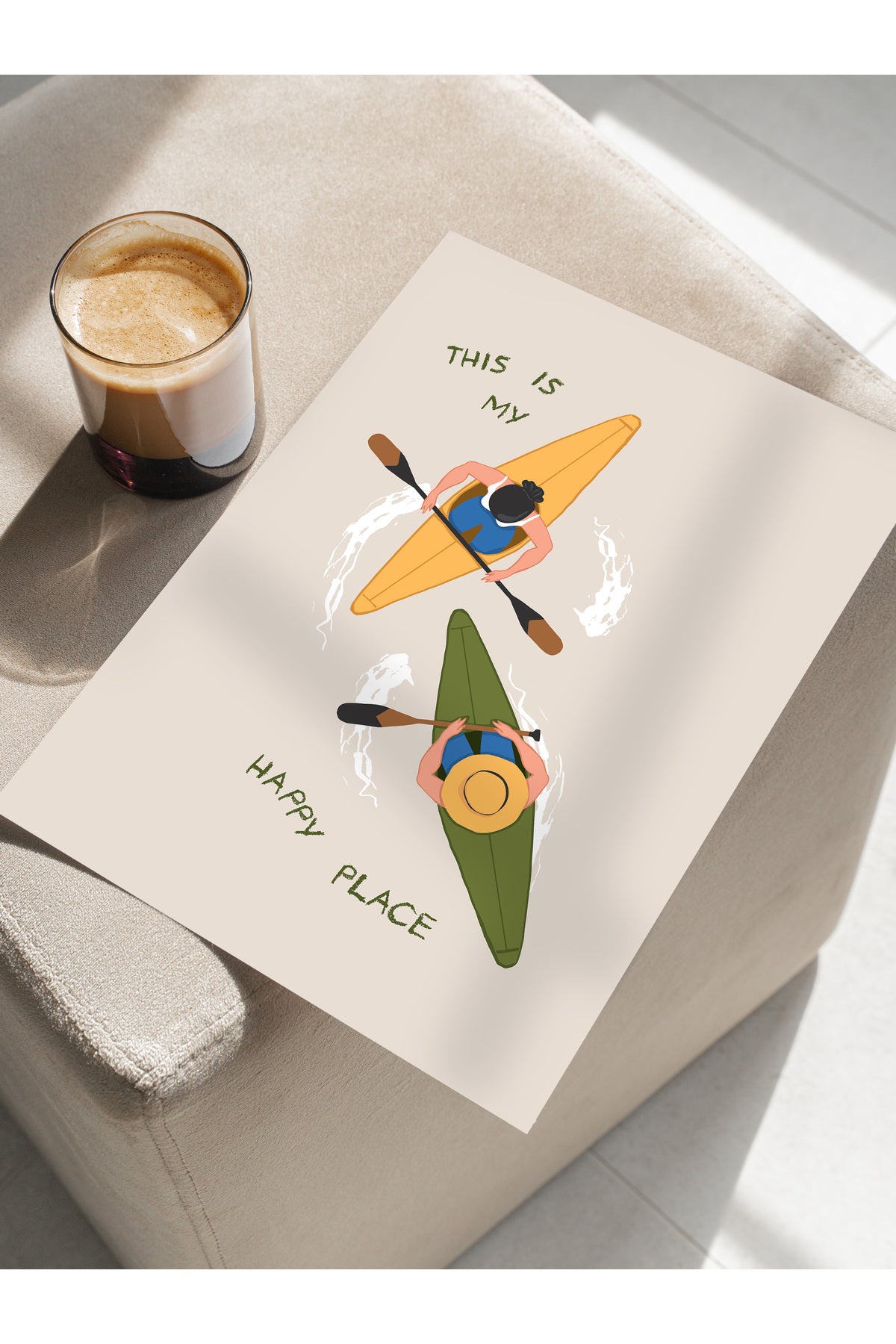 Gezi Çizim Temalı Duvar Posteri, Estetik Çerçevesiz Poster - Yatak Odası, Salon, Mutfak Duvar Dekoru