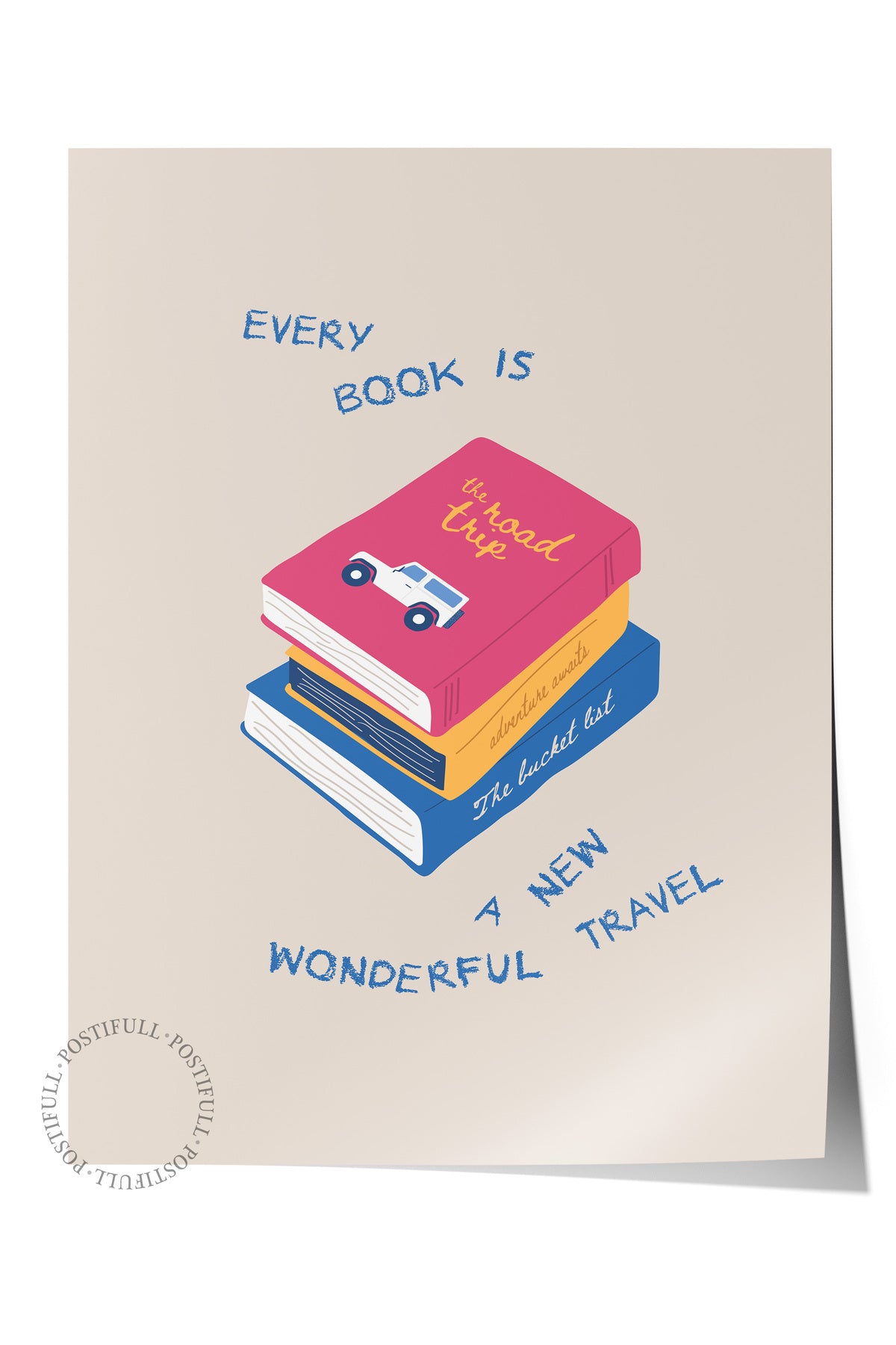 Gezi Çizim Temalı Duvar Posteri, Estetik Çerçevesiz Poster - Yatak Odası, Salon, Mutfak Duvar Dekoru