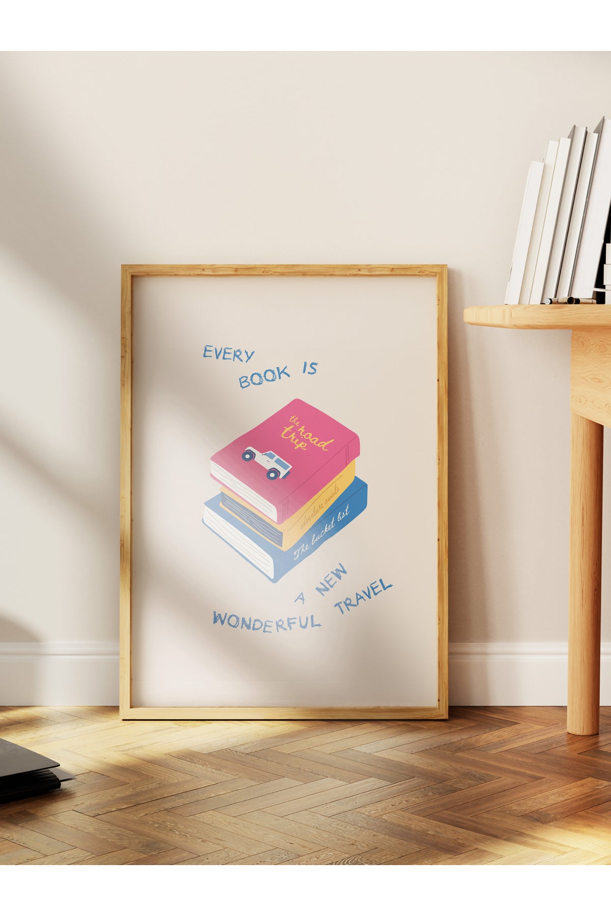 Gezi Çizim Temalı Duvar Posteri, Estetik Çerçevesiz Poster - Yatak Odası, Salon, Mutfak Duvar Dekoru