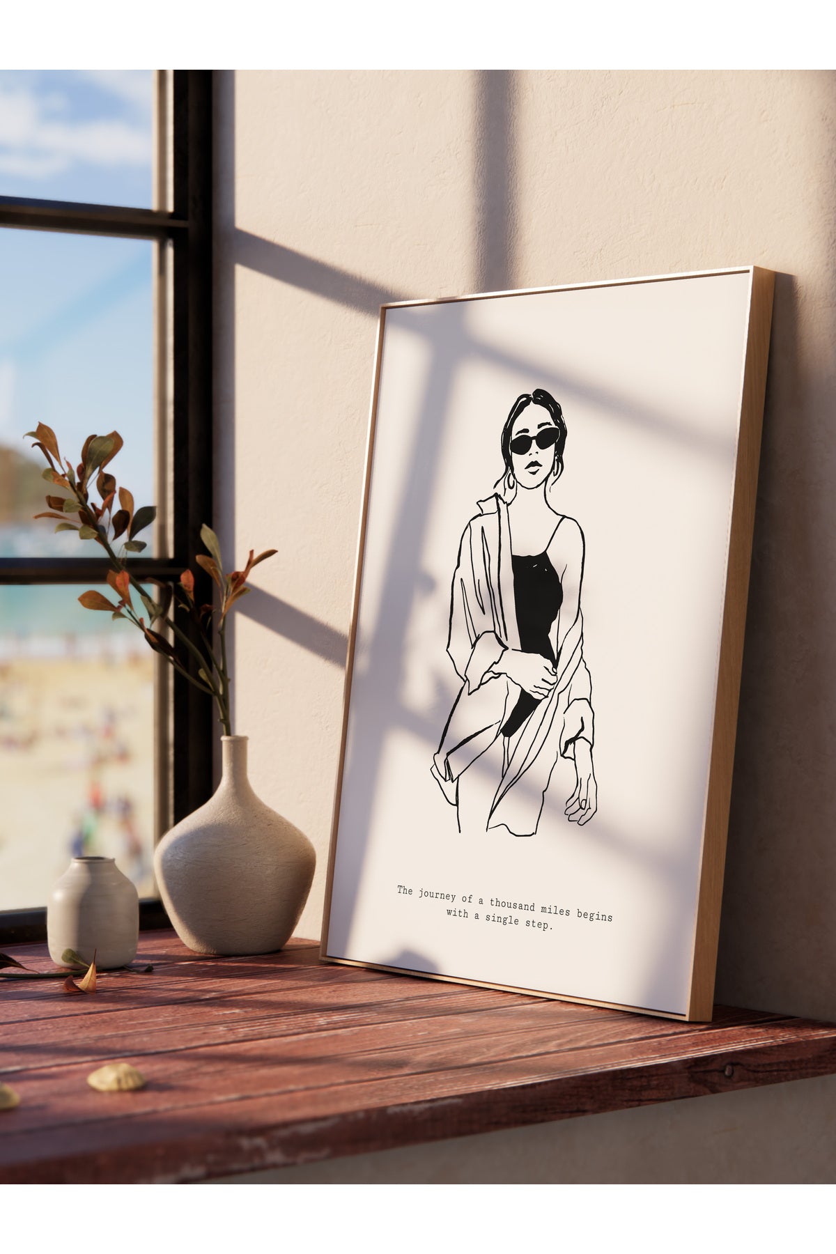 Gezi Çizim Temalı Duvar Posteri, Estetik Çerçevesiz Poster - Yatak Odası, Salon, Mutfak Duvar Dekoru