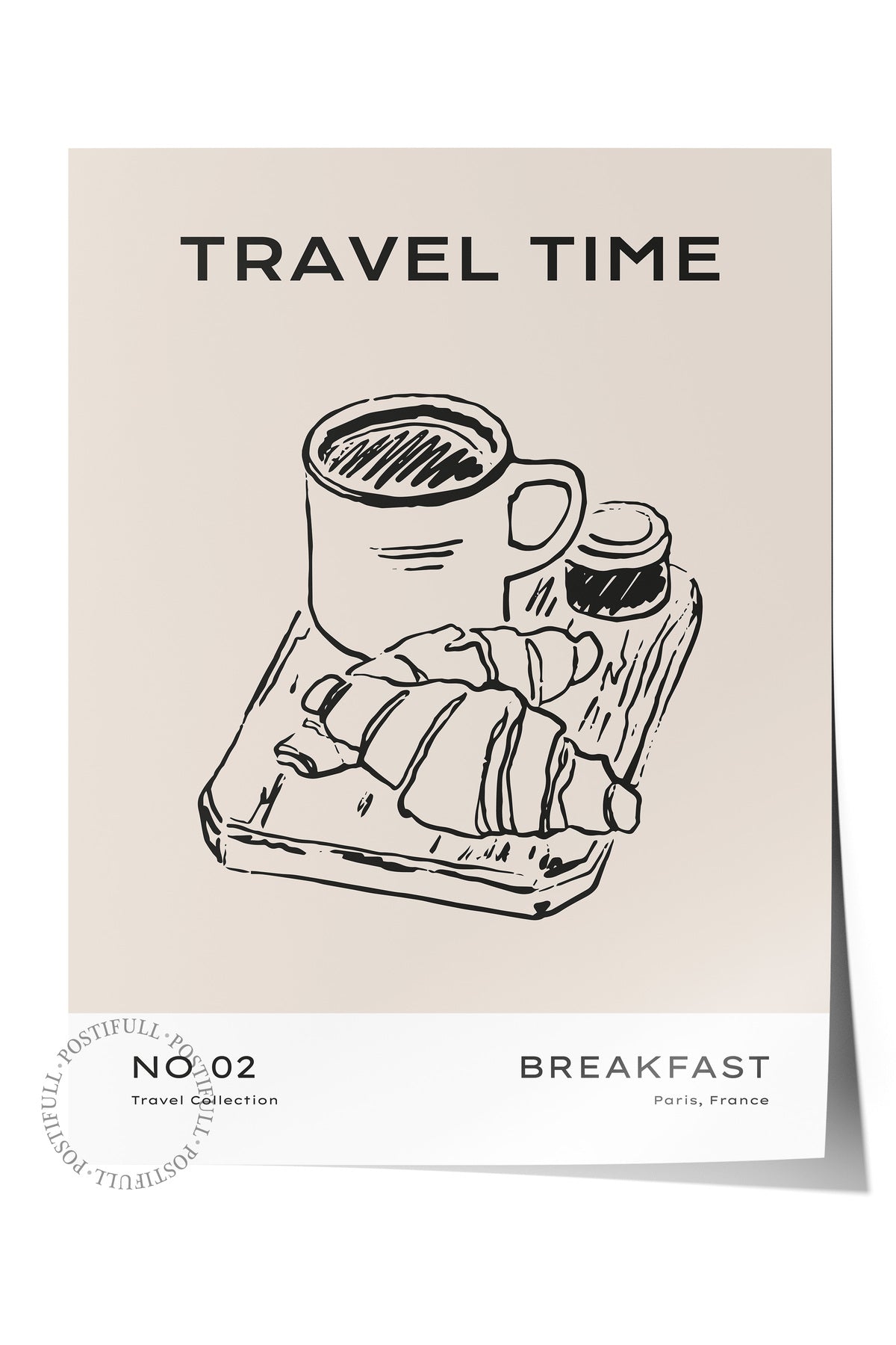 Gezi Çizim Temalı Duvar Posteri, Estetik Çerçevesiz Poster - Yatak Odası, Salon, Mutfak Duvar Dekoru