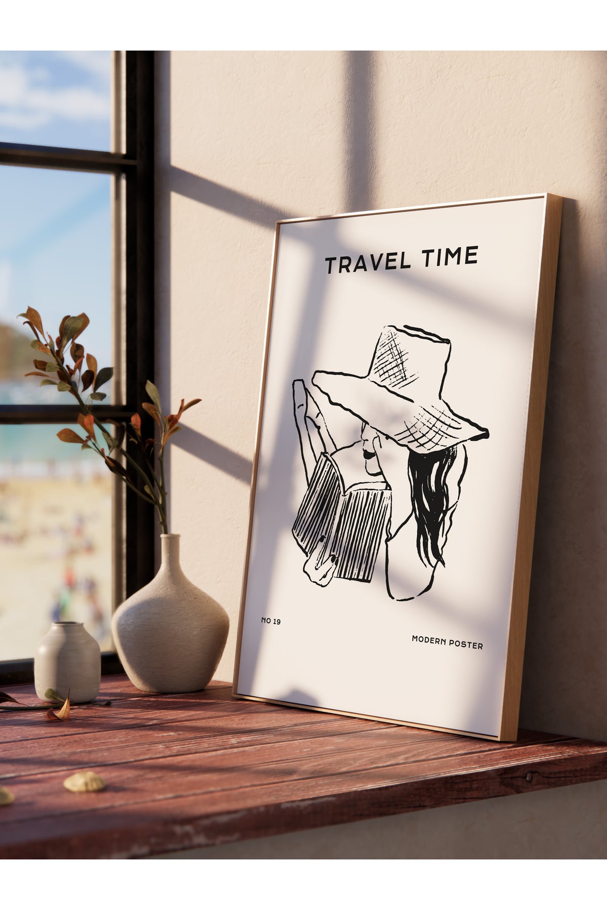 Gezi Çizim Temalı Duvar Posteri, Estetik Çerçevesiz Poster - Yatak Odası, Salon, Mutfak Duvar Dekoru