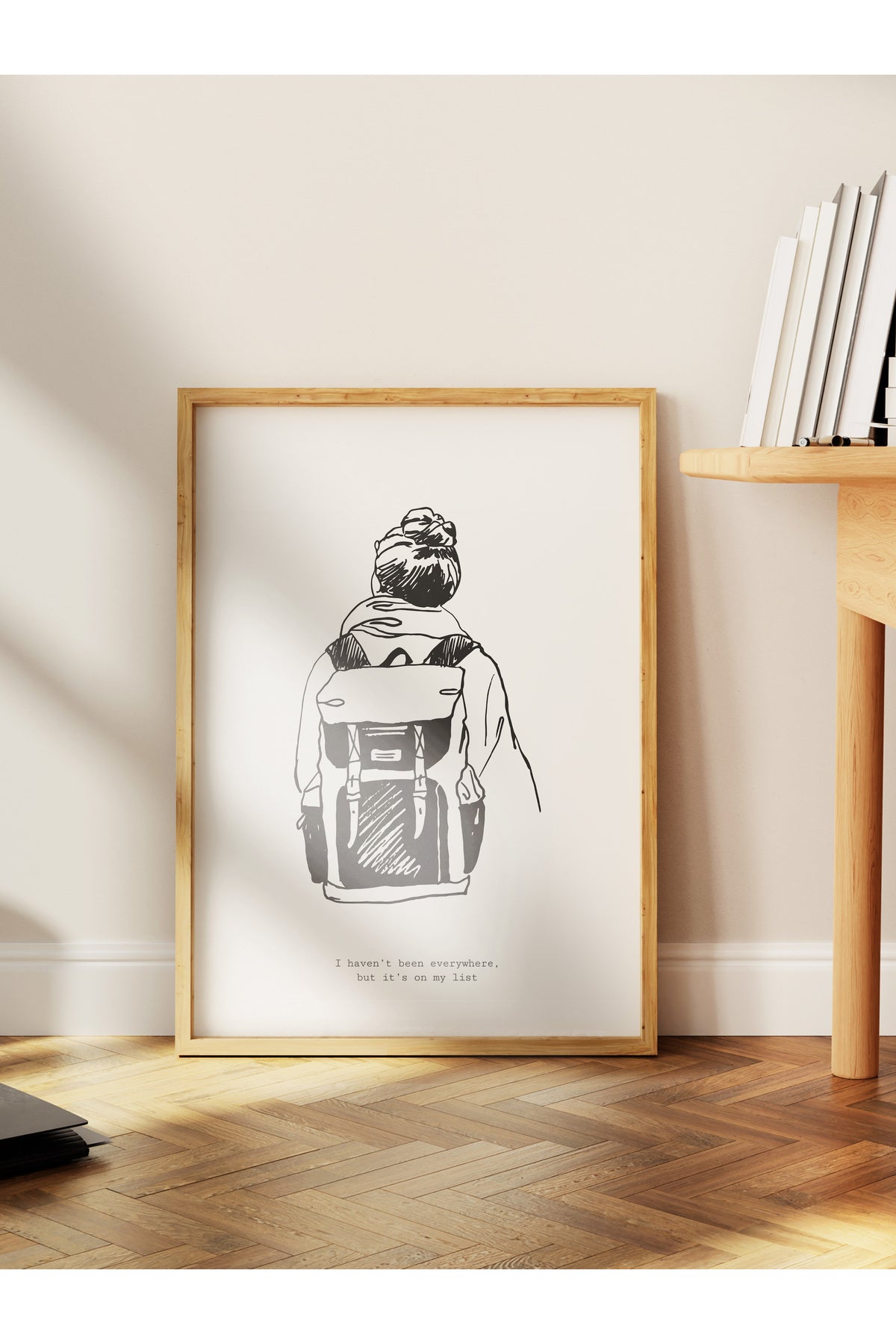 Gezi Çizim Temalı Duvar Posteri, Estetik Çerçevesiz Poster - Yatak Odası, Salon, Mutfak Duvar Dekoru