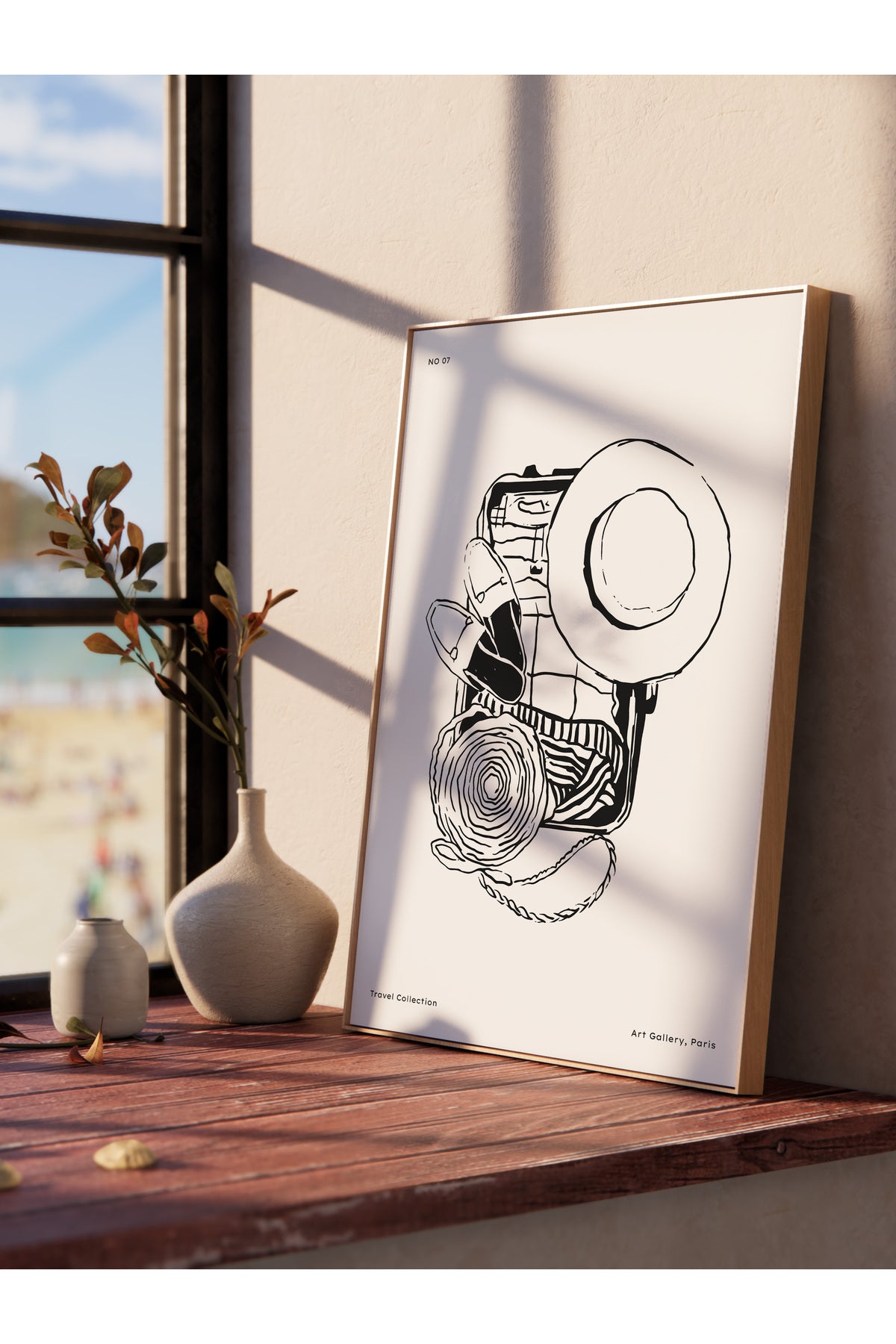 Gezi Çizim Temalı Duvar Posteri, Estetik Çerçevesiz Poster - Yatak Odası, Salon, Mutfak Duvar Dekoru