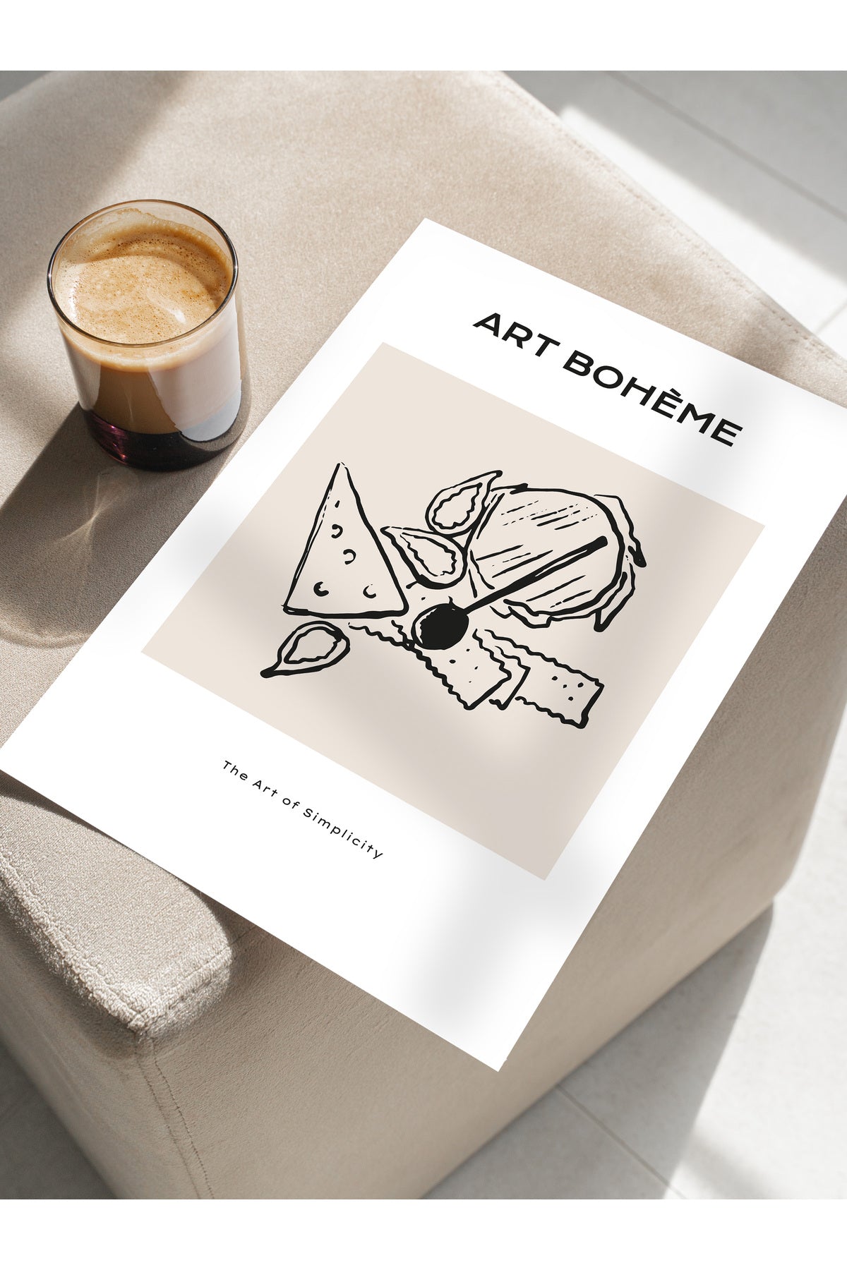 Gezi Çizim Temalı Duvar Posteri, Estetik Çerçevesiz Poster - Yatak Odası, Salon, Mutfak Duvar Dekoru