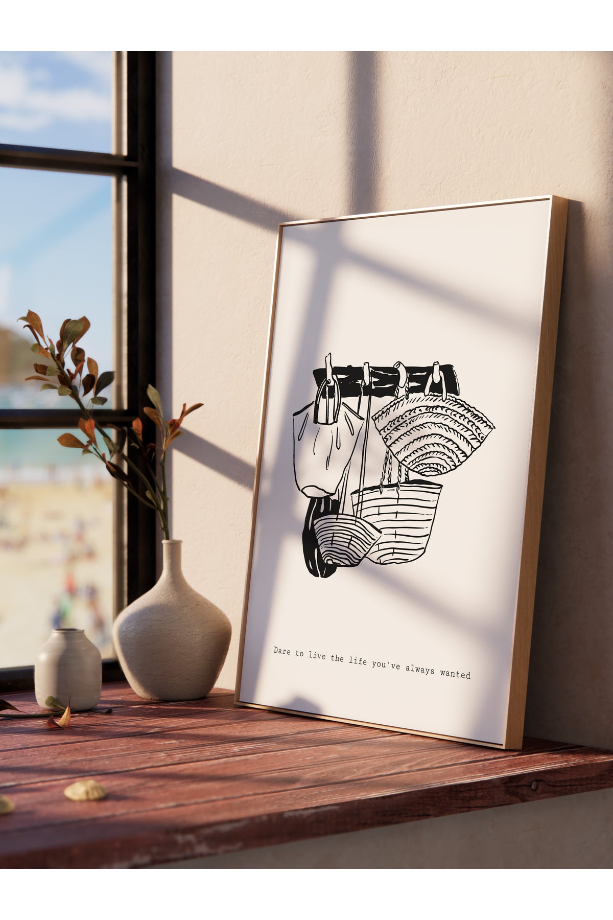 Gezi Çizim Temalı Duvar Posteri, Estetik Çerçevesiz Poster - Yatak Odası, Salon, Mutfak Duvar Dekoru