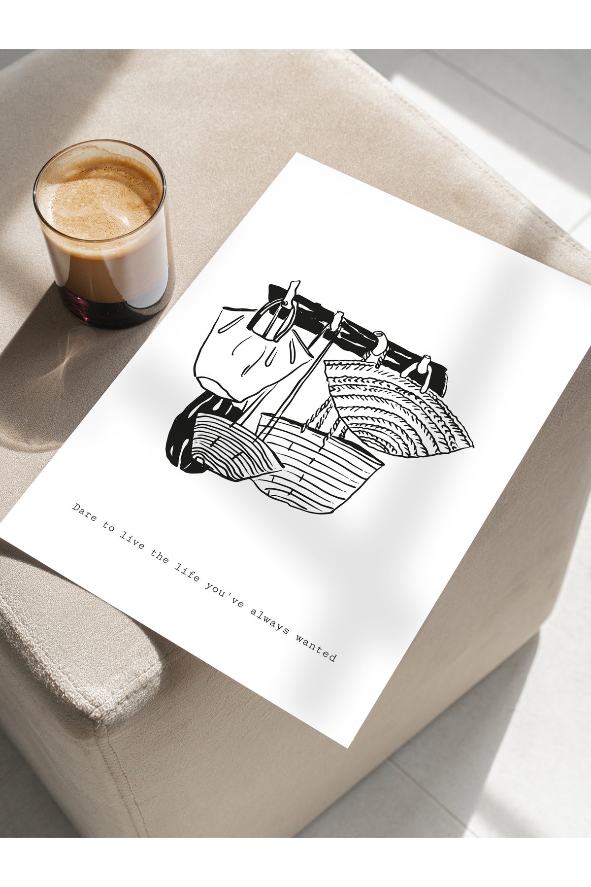 Gezi Çizim Temalı Duvar Posteri, Estetik Çerçevesiz Poster - Yatak Odası, Salon, Mutfak Duvar Dekoru